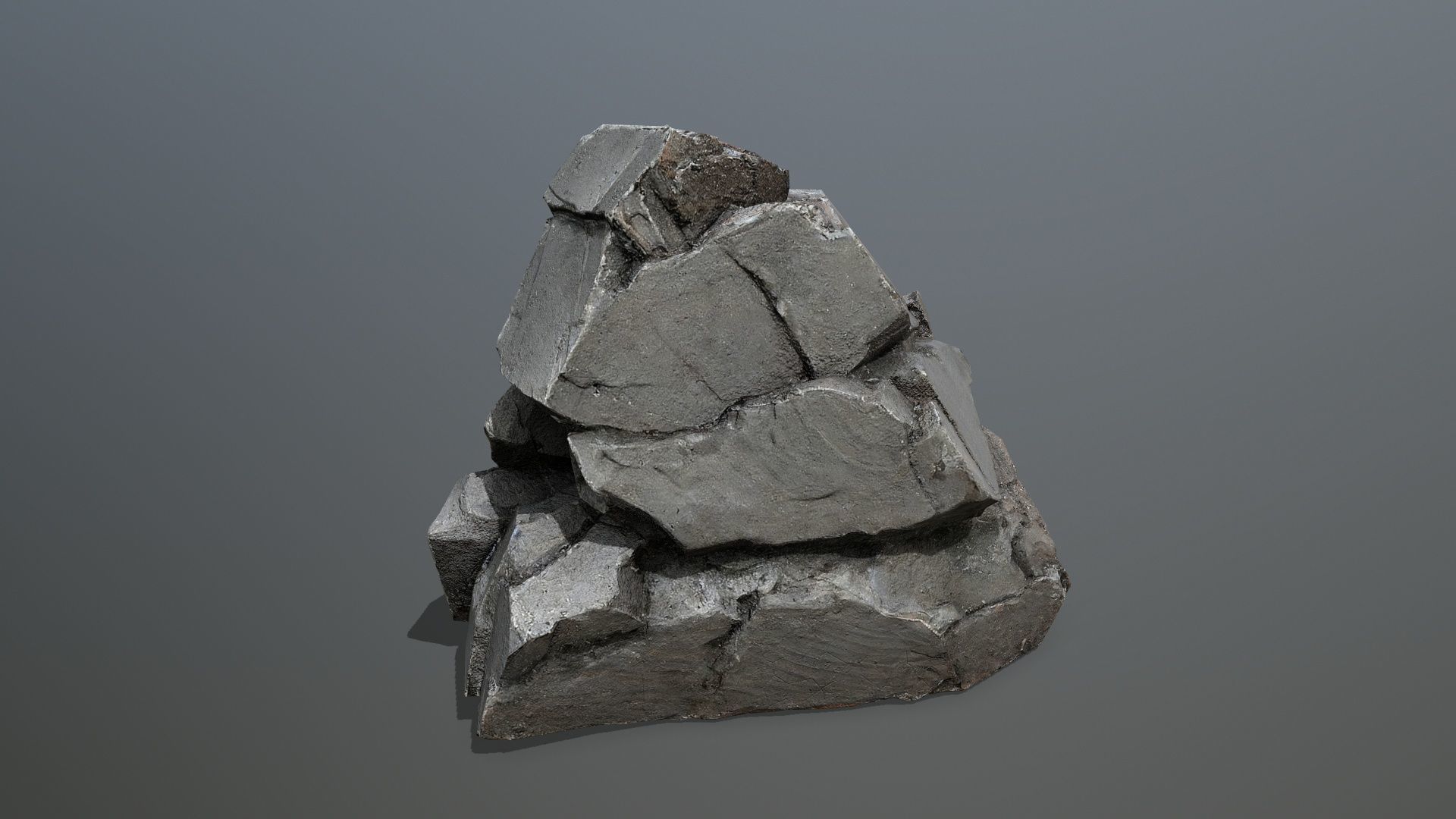  old rocks Low-poly 3D model_6