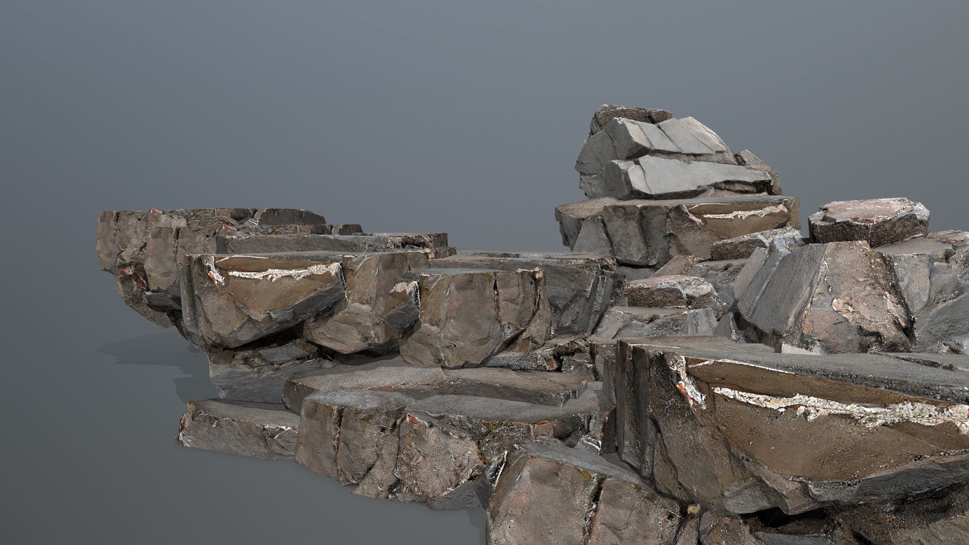  old rocks Low-poly 3D model_1