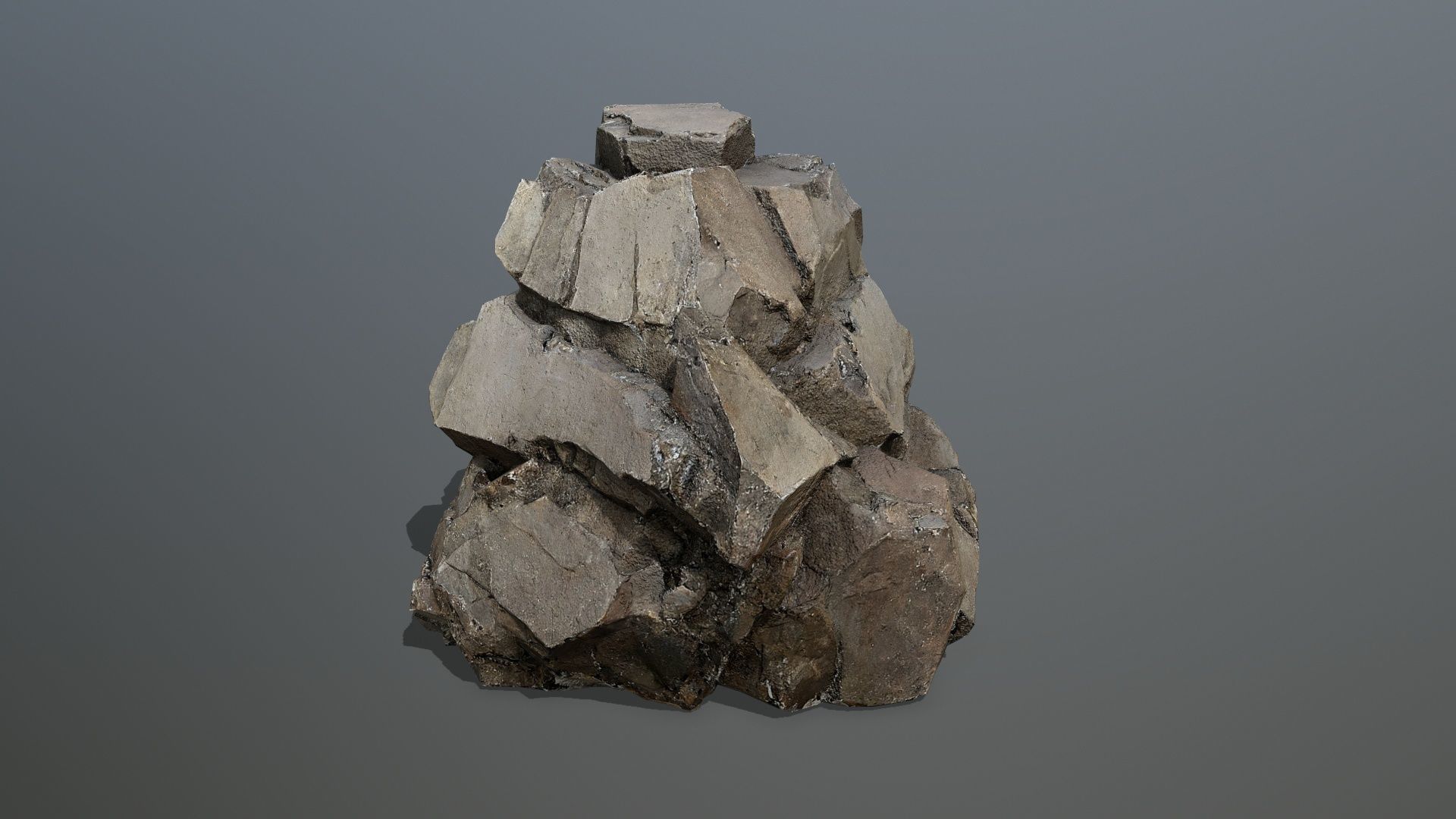 old stone Low-poly 3D model_2