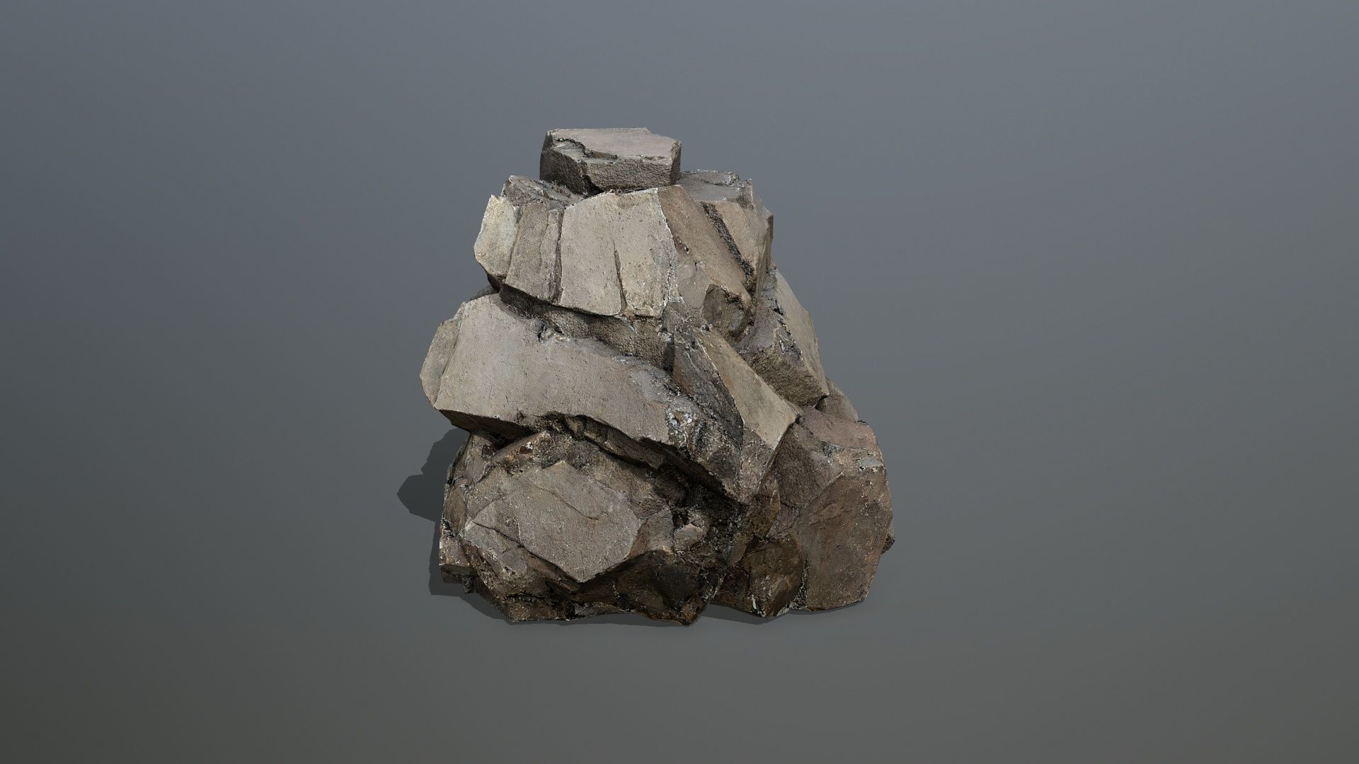old stone Low-poly 3D model_9