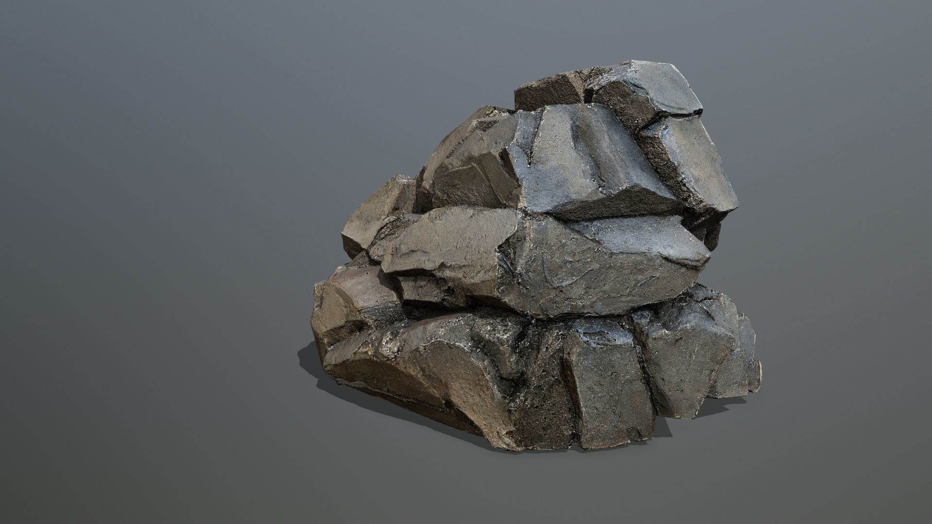 old stone Low-poly 3D model_4