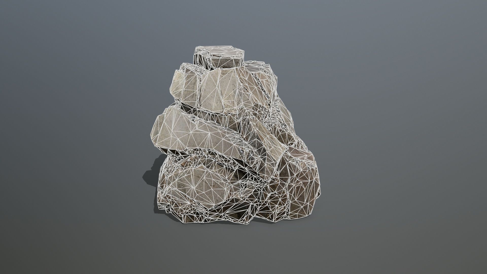 old stone Low-poly 3D model_10