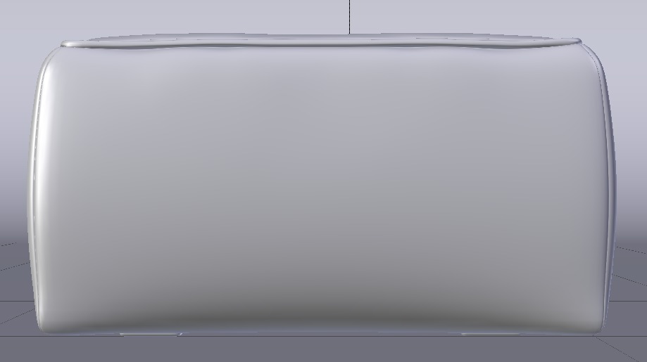 Heritage Papyrus Fabric Ottoman Bench Low-poly 3D model_21