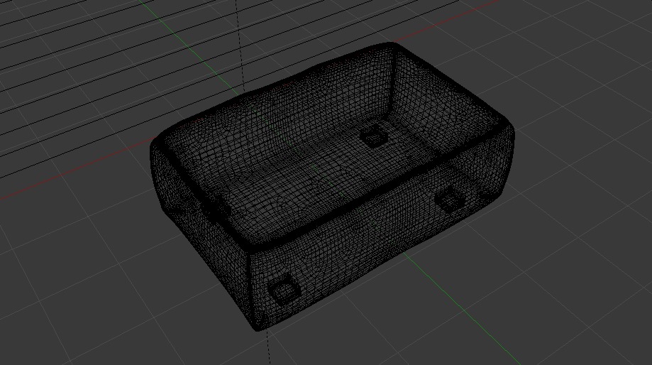 Heritage Papyrus Fabric Ottoman Bench Low-poly 3D model_24