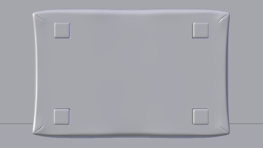 Heritage Papyrus Fabric Ottoman Bench Low-poly 3D model_23