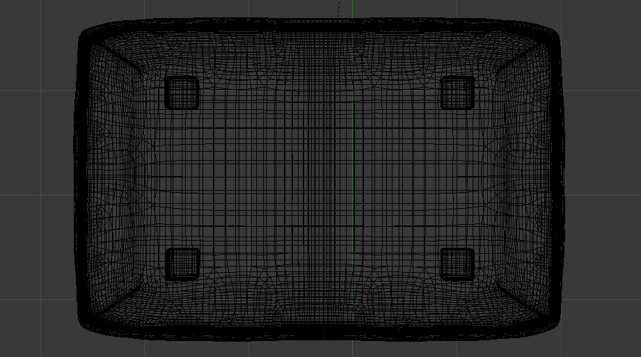 Heritage Papyrus Fabric Ottoman Bench Low-poly 3D model_28