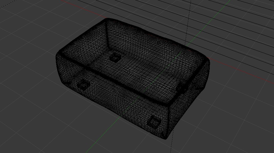 Heritage Papyrus Fabric Ottoman Bench Low-poly 3D model_25