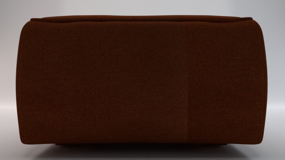 Heritage Rust Fabric Ottoman Bench Low-poly 3D model_3