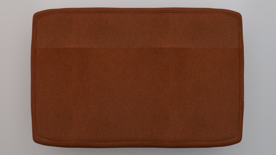 Heritage Rust Fabric Ottoman Bench Low-poly 3D model_4