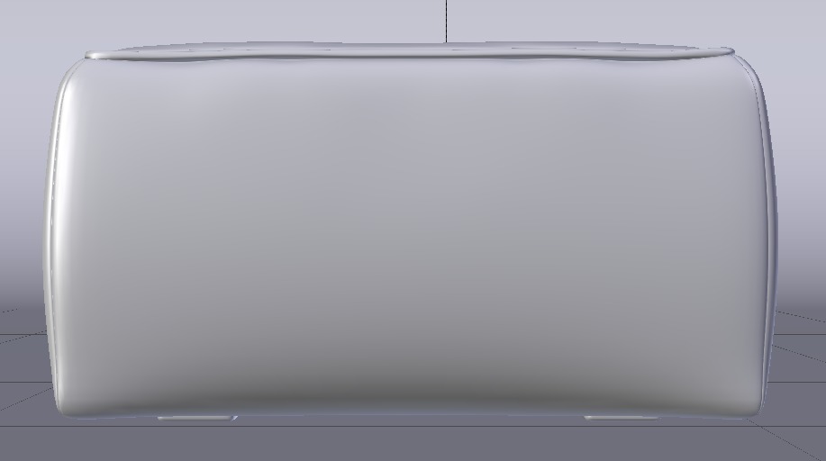 Heritage Rust Fabric Ottoman Bench Low-poly 3D model_21