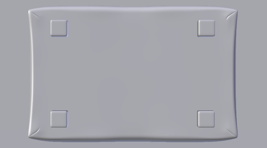 Heritage Rust Fabric Ottoman Bench Low-poly 3D model_23