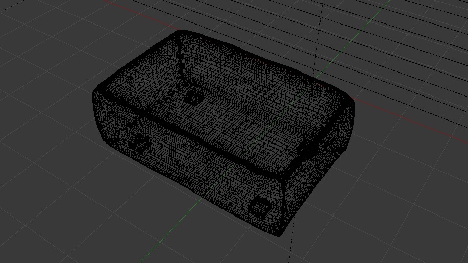 Heritage Rust Fabric Ottoman Bench Low-poly 3D model_25