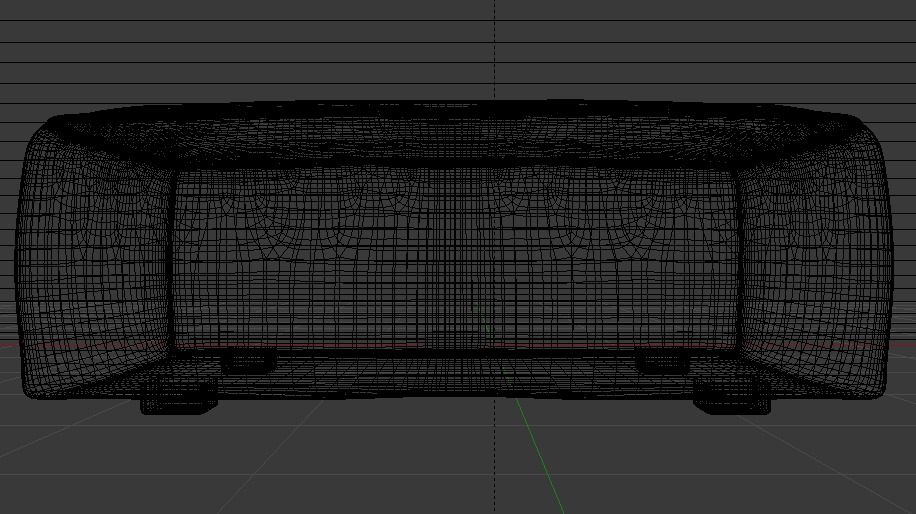 Heritage Rust Fabric Ottoman Bench Low-poly 3D model_26