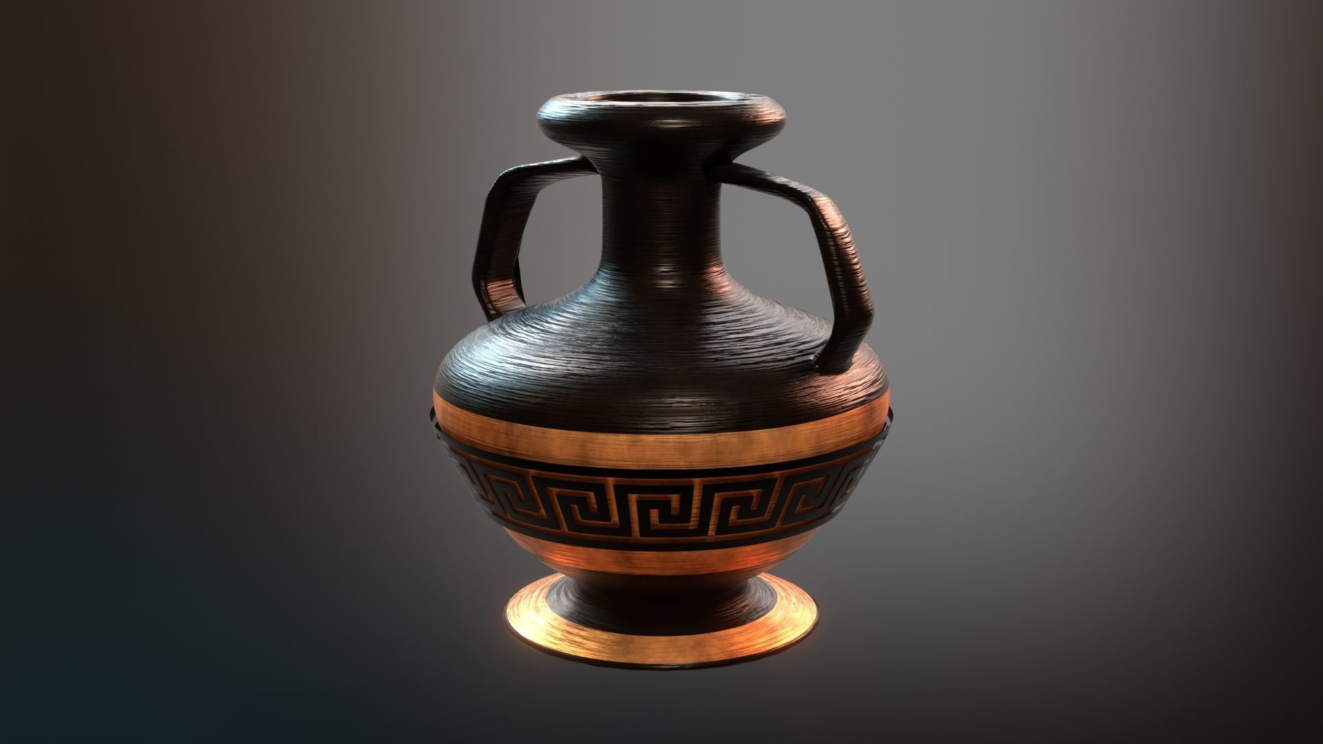  ancient greek pot 5 Low-poly 3D model_4