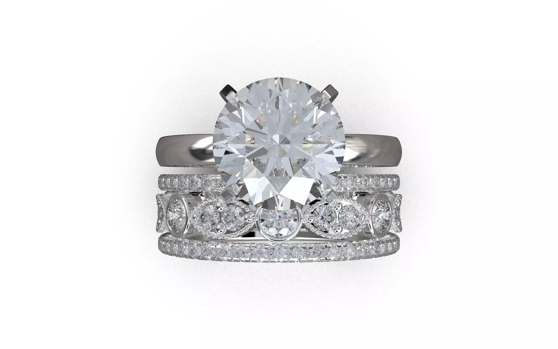 Engagement Diamond Rings 3D print model_0