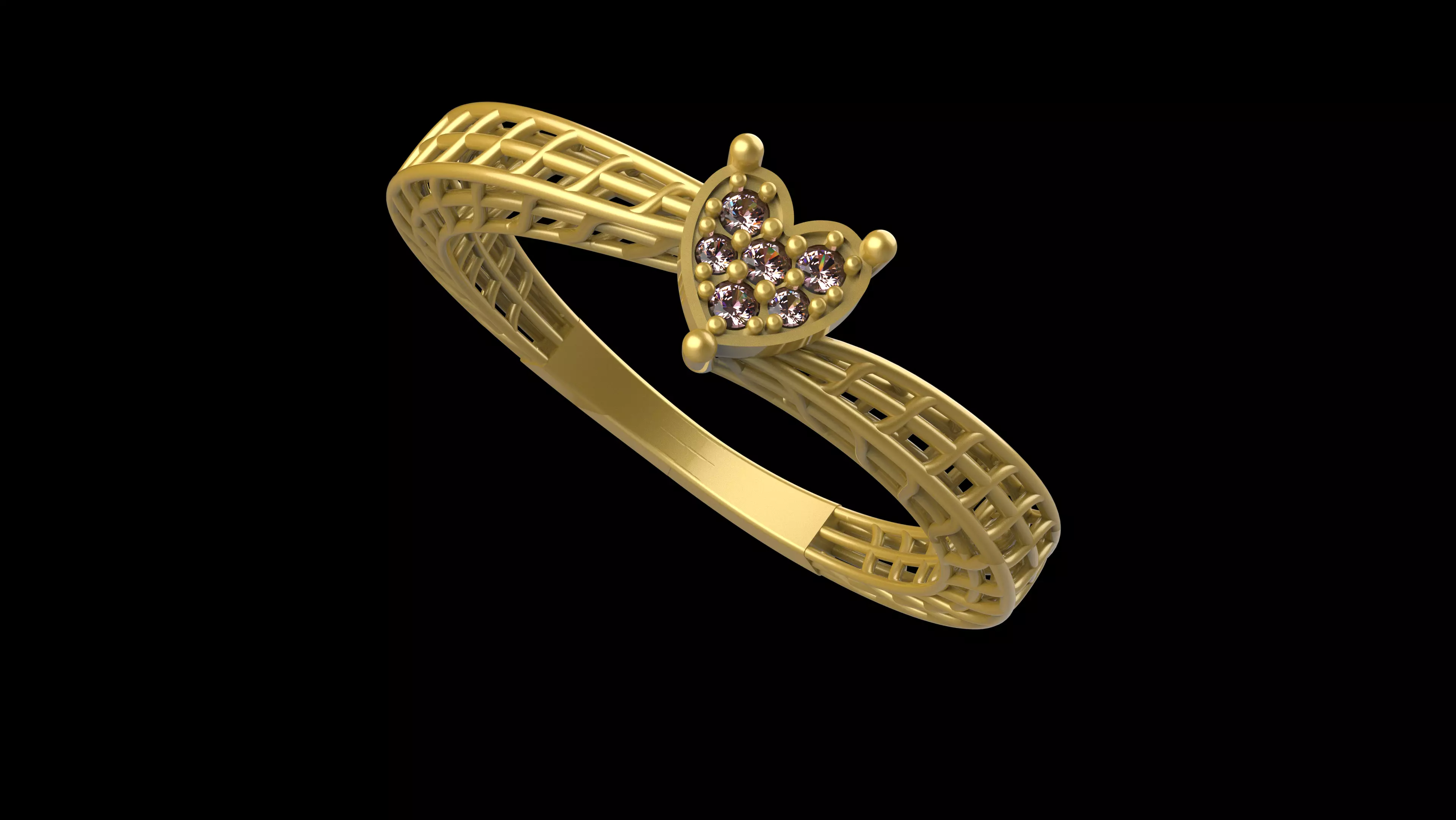 Heart Shape Finger Ring-004 3D print model