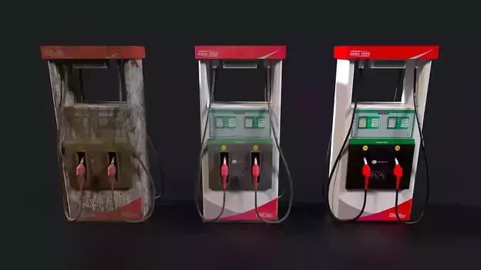 Fuel station pump 3D