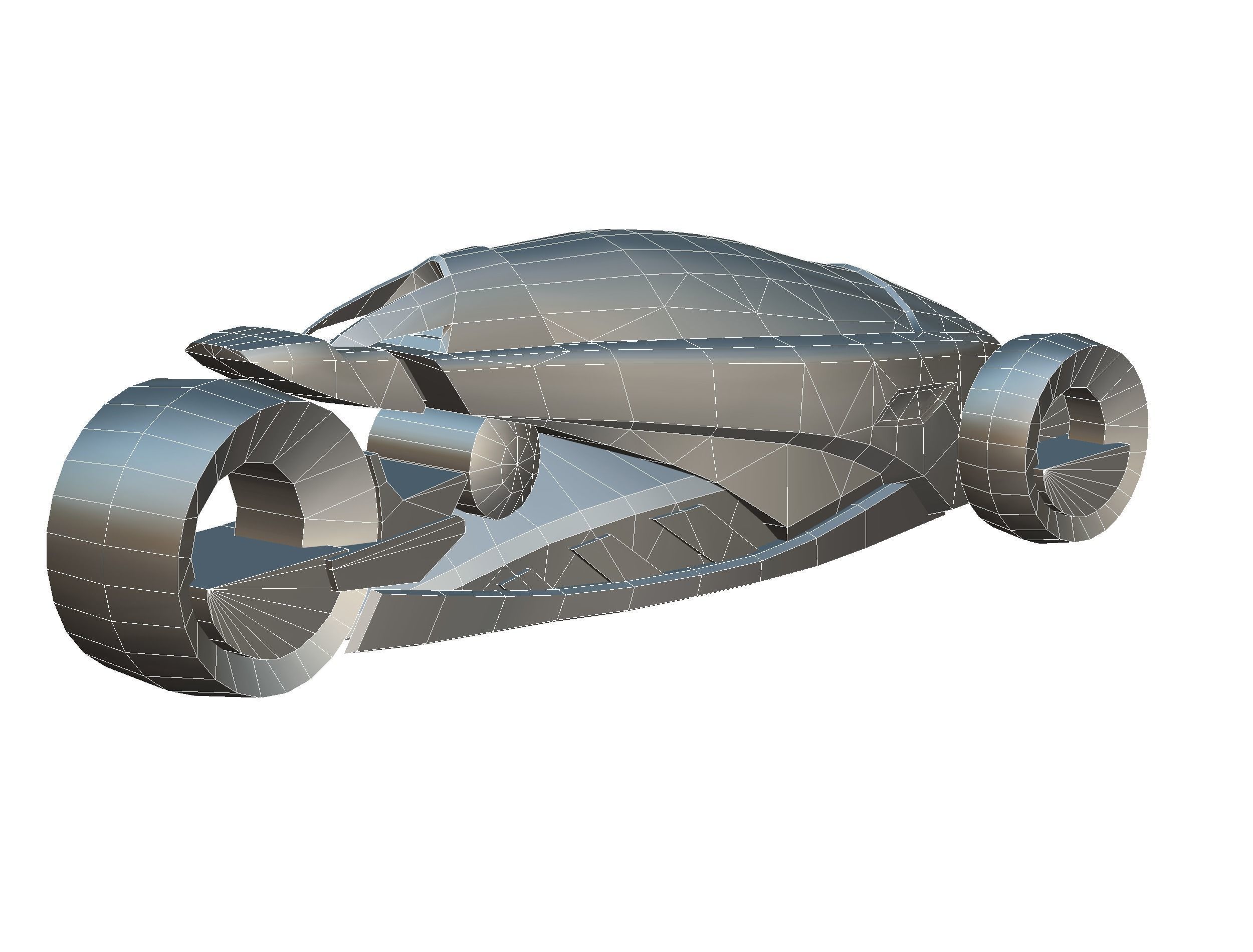 Cartoon Toy AR Racing Car Low-poly 3D model_32