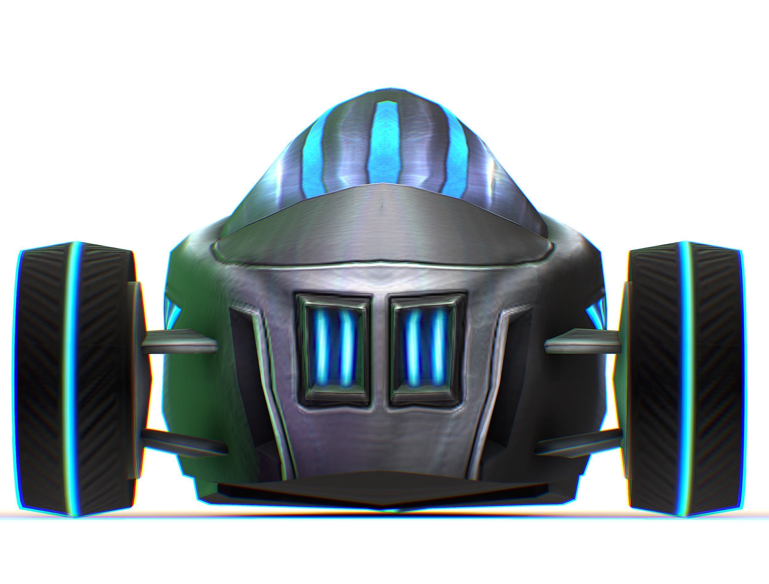 Cartoon Toy AR Racing Car Low-poly 3D model_22