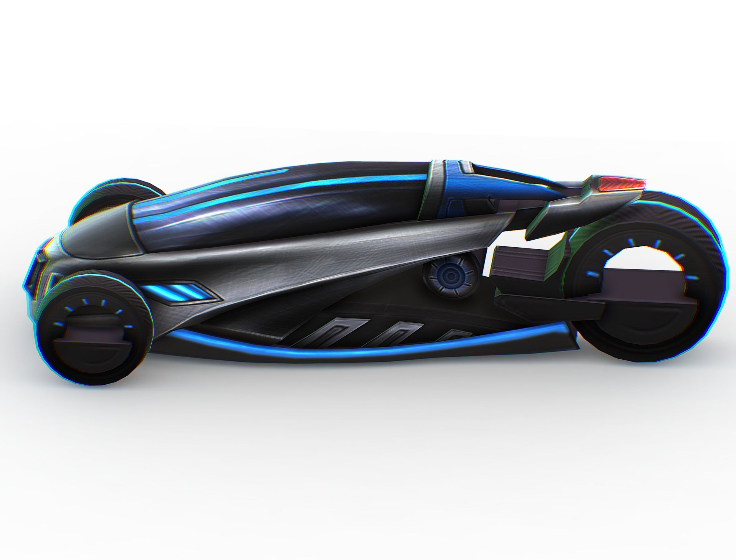 Cartoon Toy AR Racing Car Low-poly 3D model_19