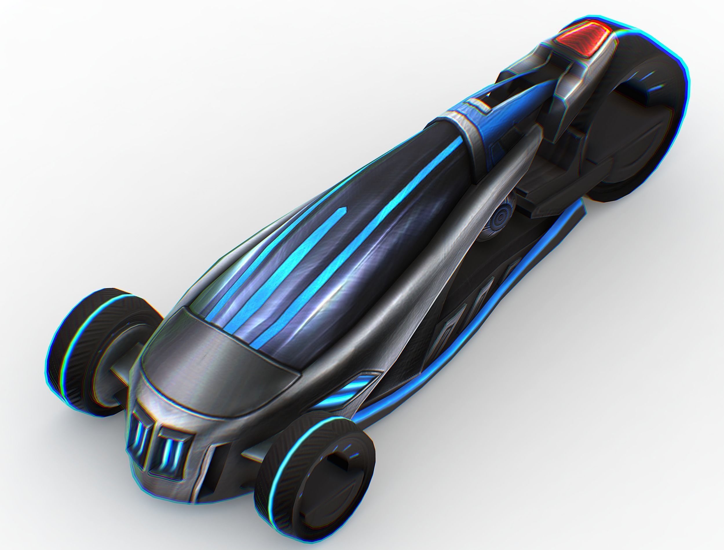 Cartoon Toy AR Racing Car Low-poly 3D model_25