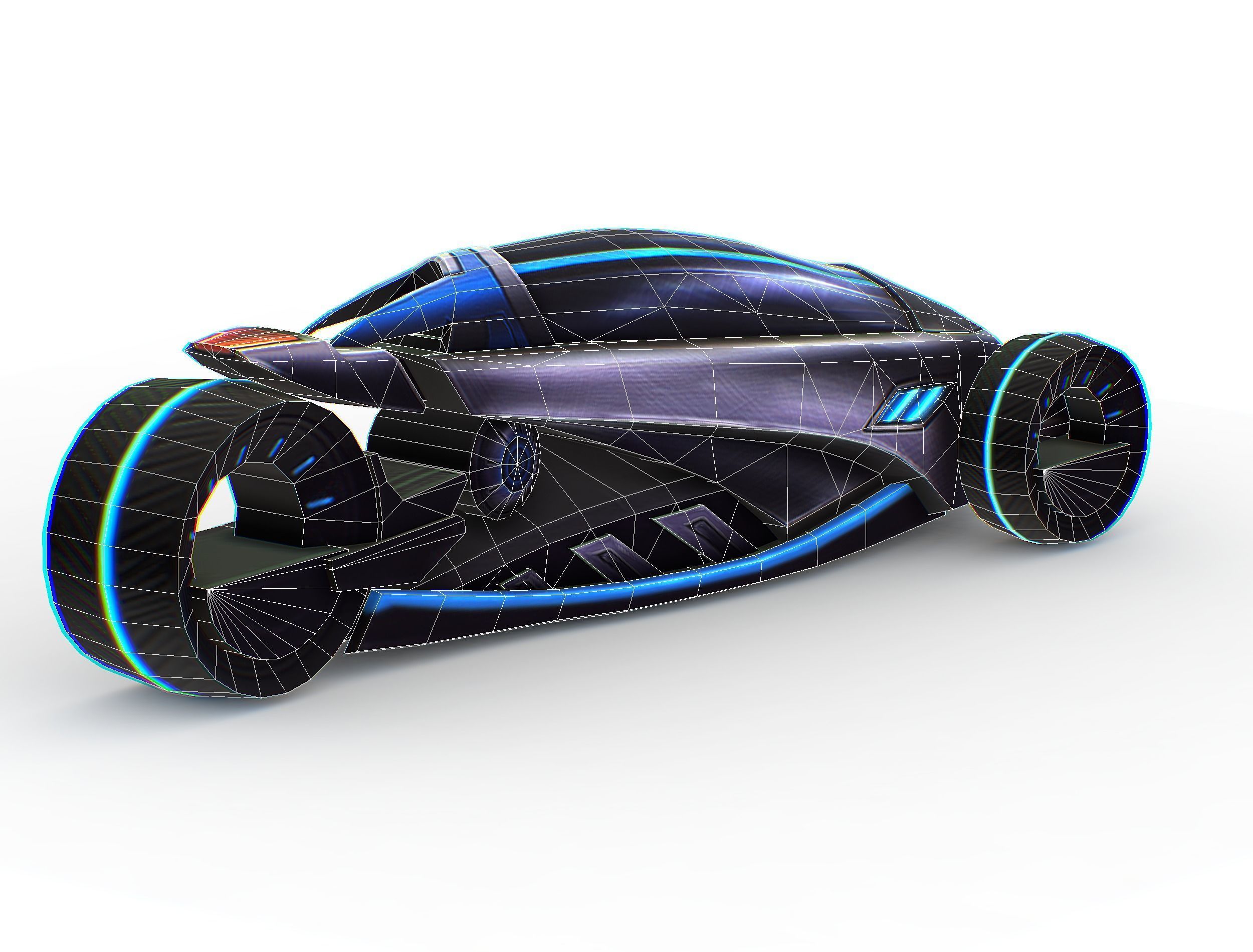 Cartoon Toy AR Racing Car Low-poly 3D model_31