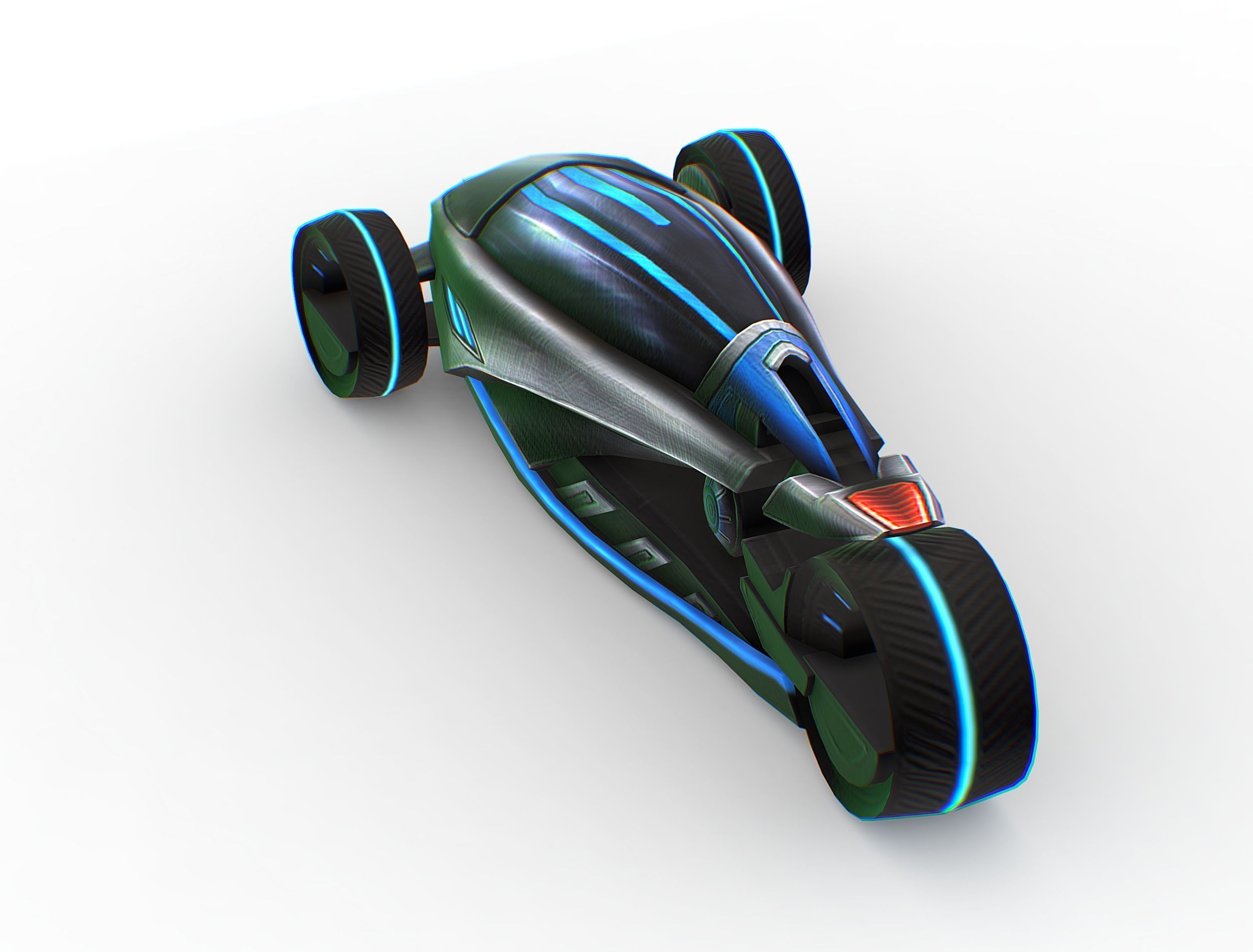 Cartoon Toy AR Racing Car Low-poly 3D model_16