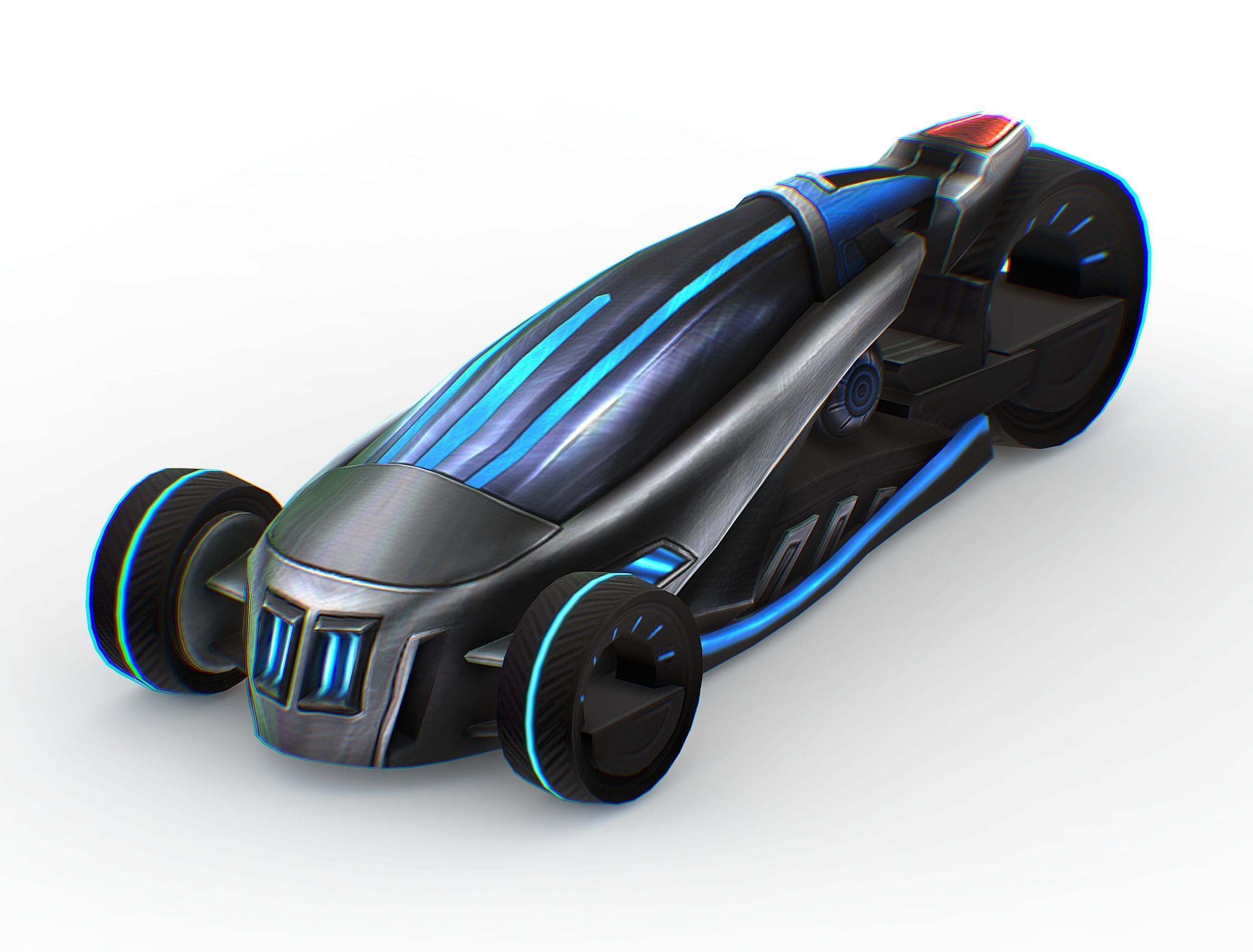 Cartoon Toy AR Racing Car Low-poly 3D model_1