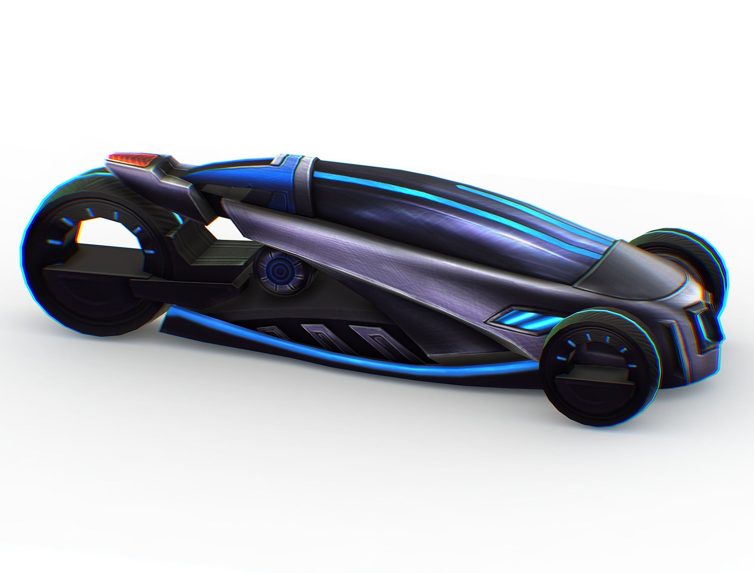 Cartoon Toy AR Racing Car Low-poly 3D model_9