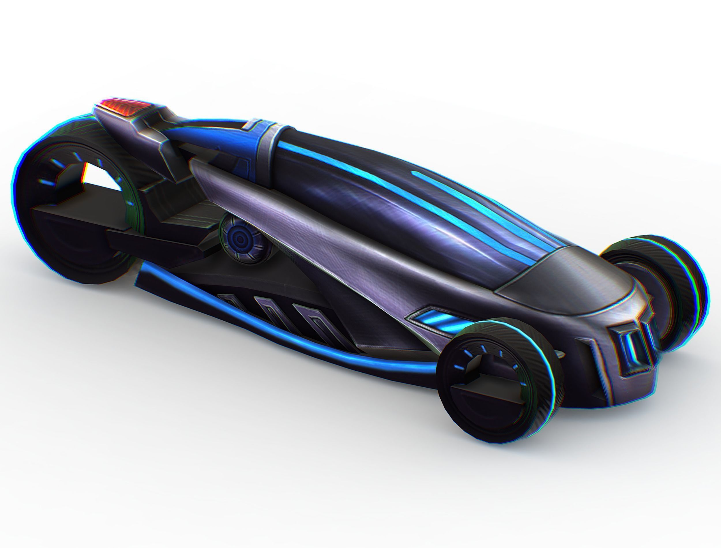 Cartoon Toy AR Racing Car Low-poly 3D model_8