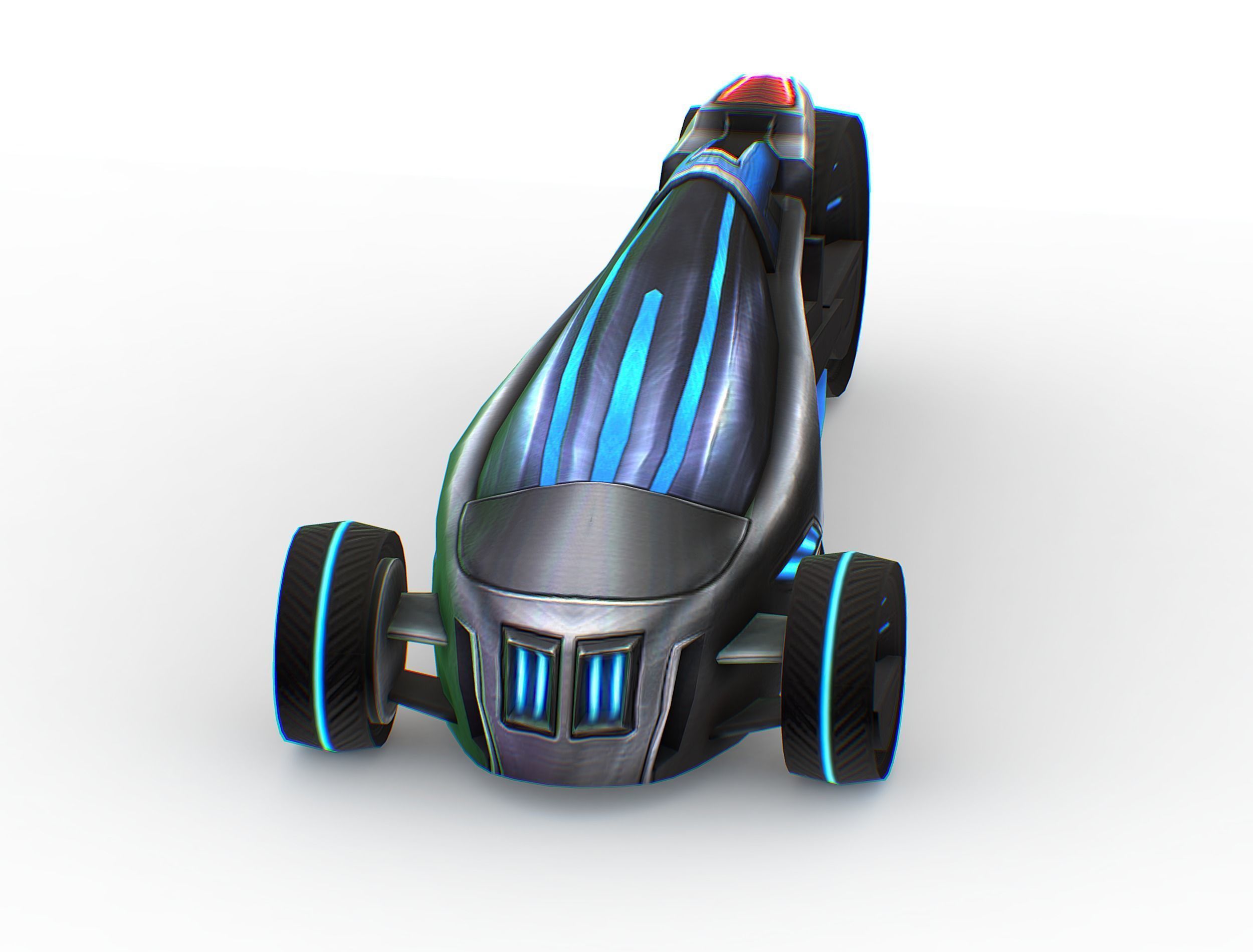 Cartoon Toy AR Racing Car Low-poly 3D model_3