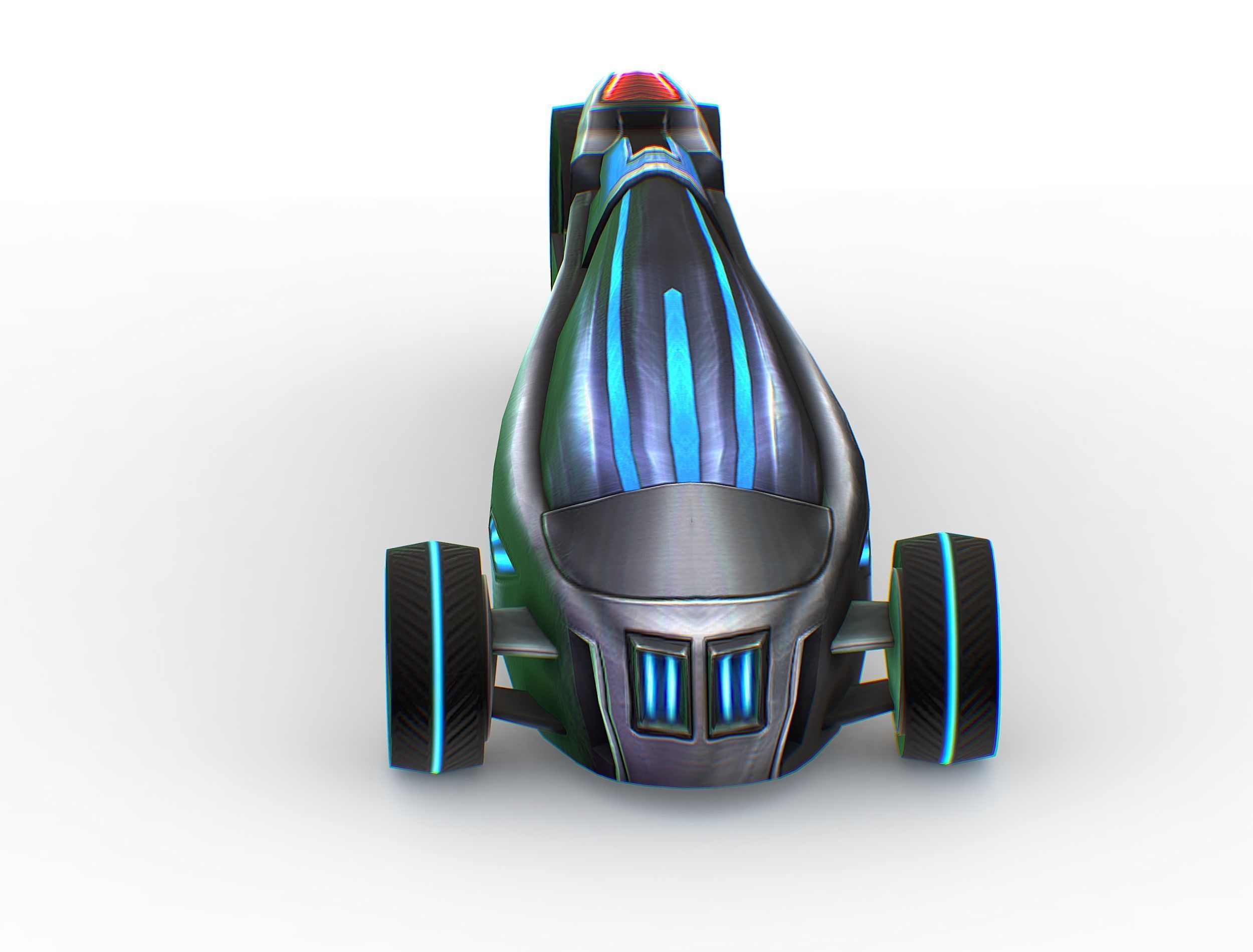 Cartoon Toy AR Racing Car Low-poly 3D model_4