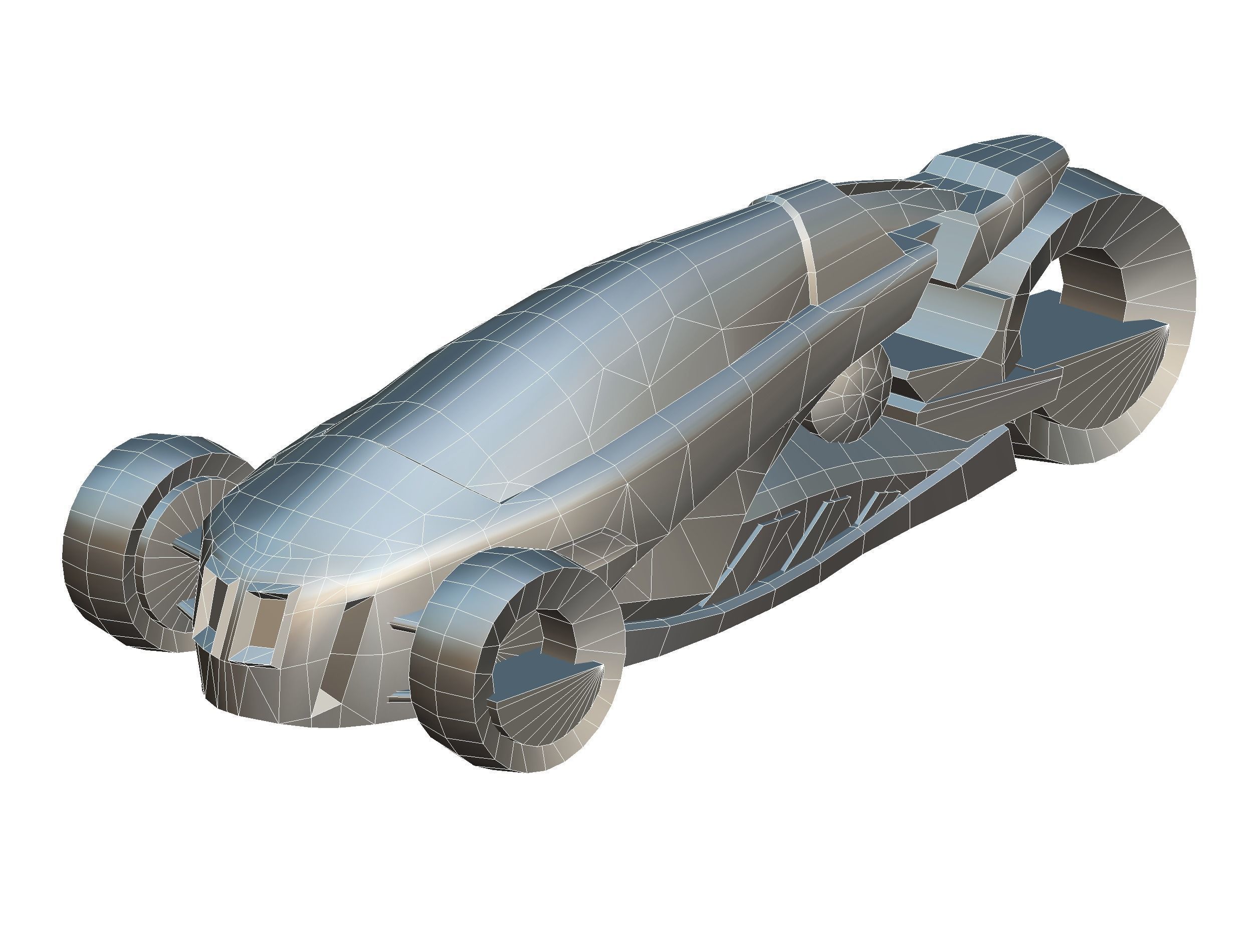 Cartoon Toy AR Racing Car Low-poly 3D model_30