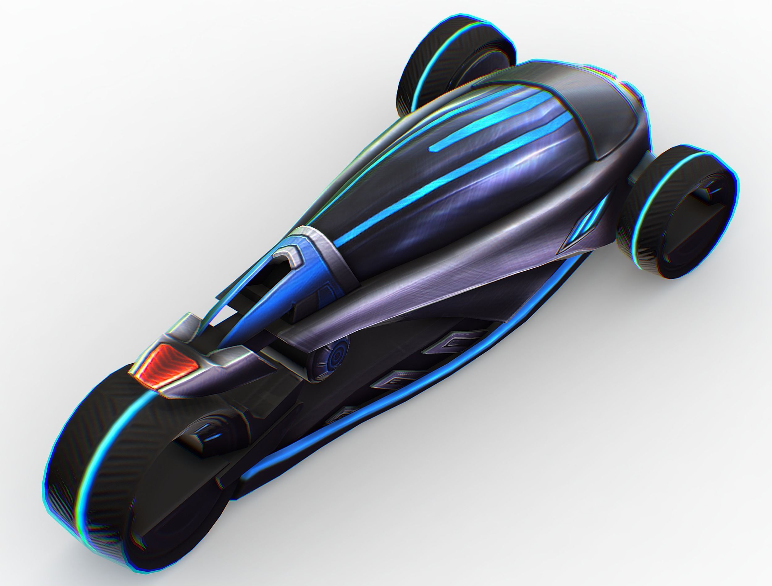 Cartoon Toy AR Racing Car Low-poly 3D model_27