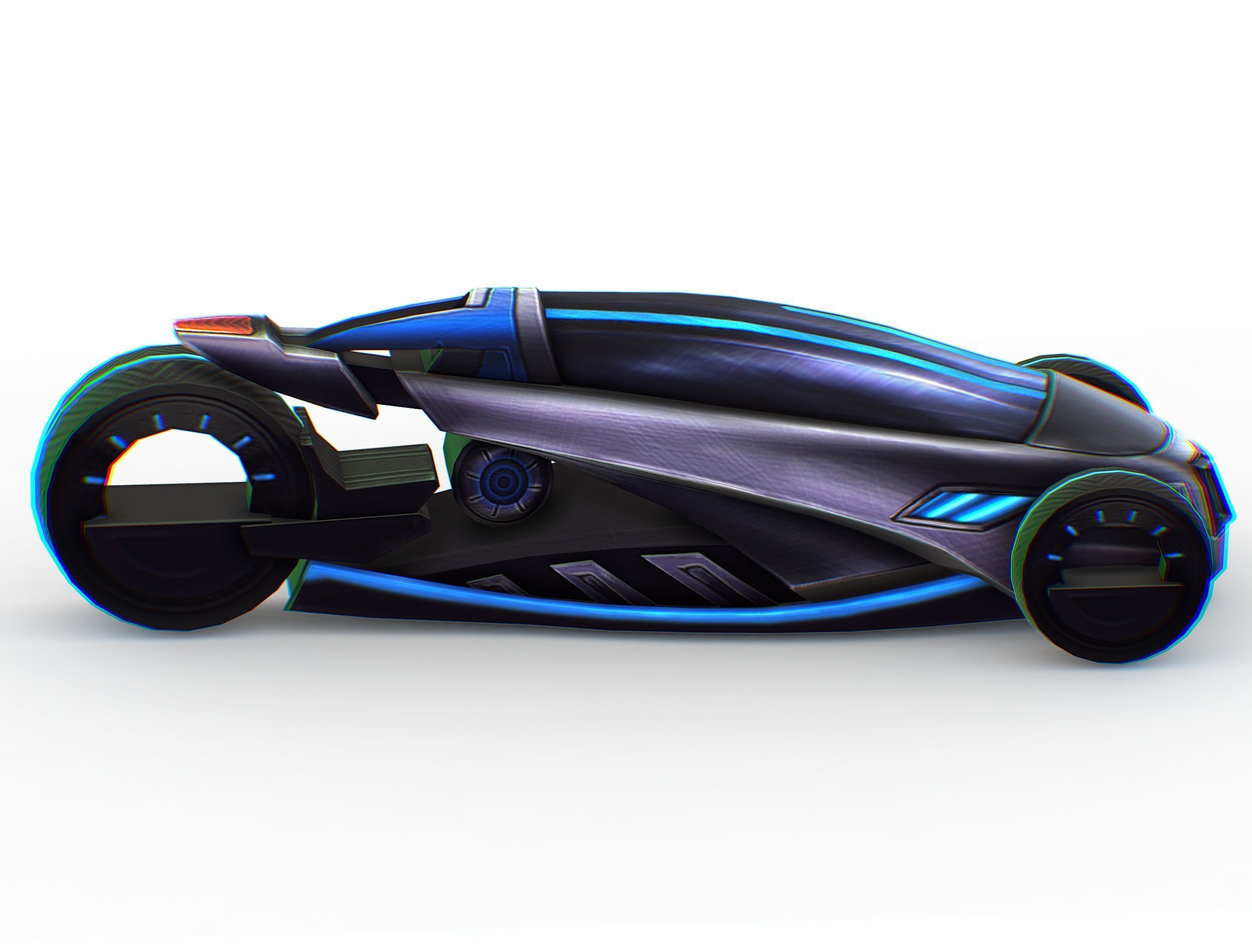 Cartoon Toy AR Racing Car Low-poly 3D model_10