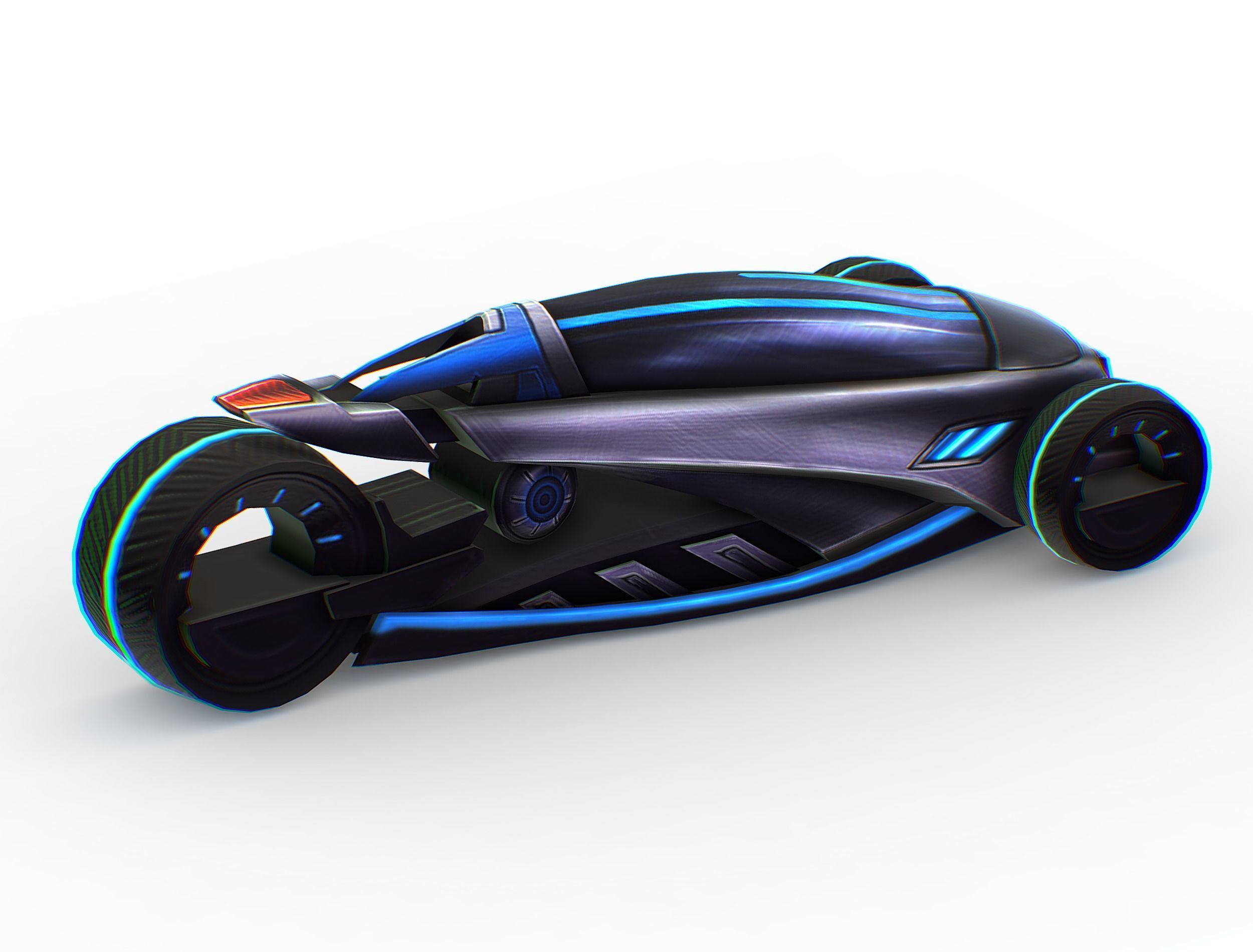 Cartoon Toy AR Racing Car Low-poly 3D model_11