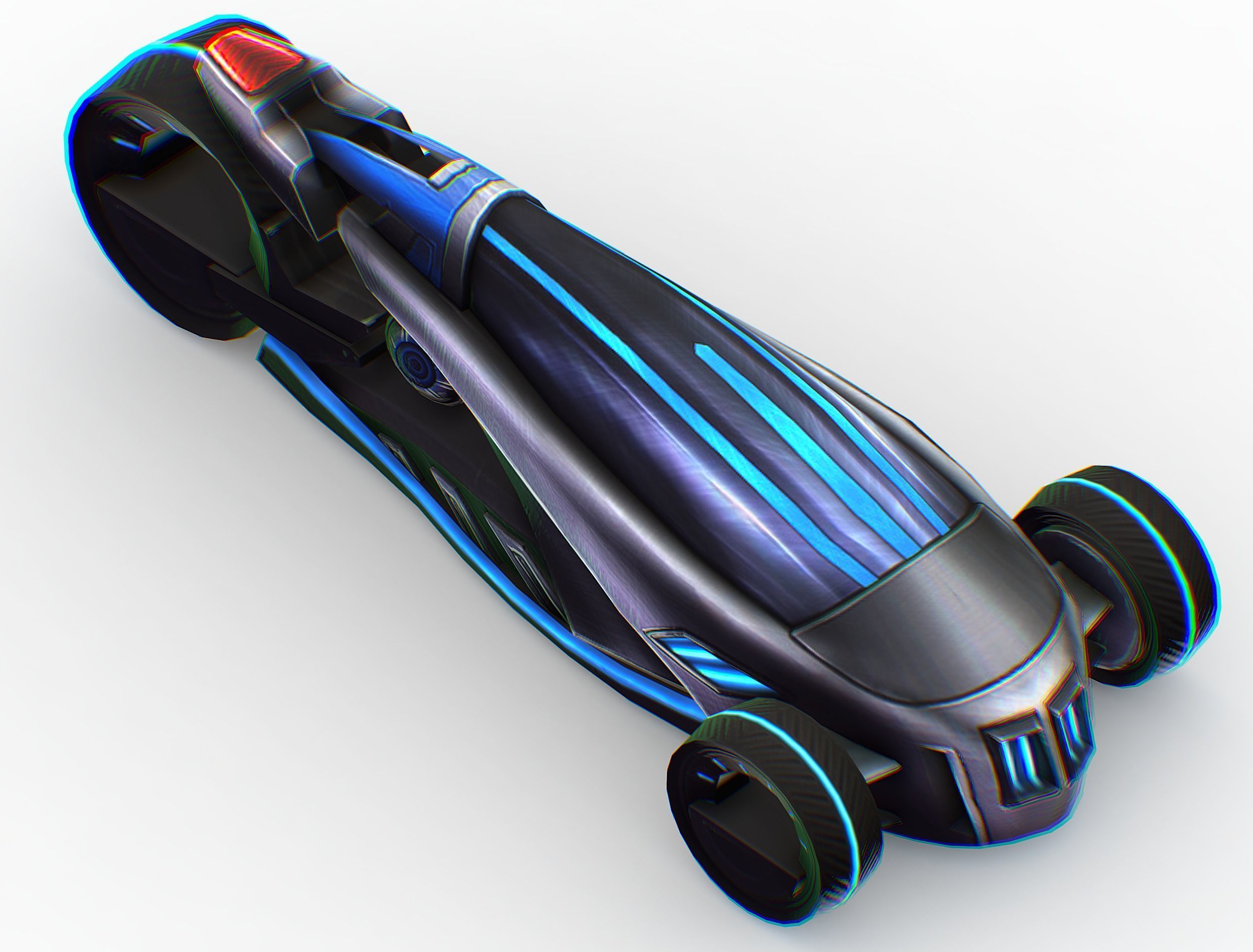 Cartoon Toy AR Racing Car Low-poly 3D model_26