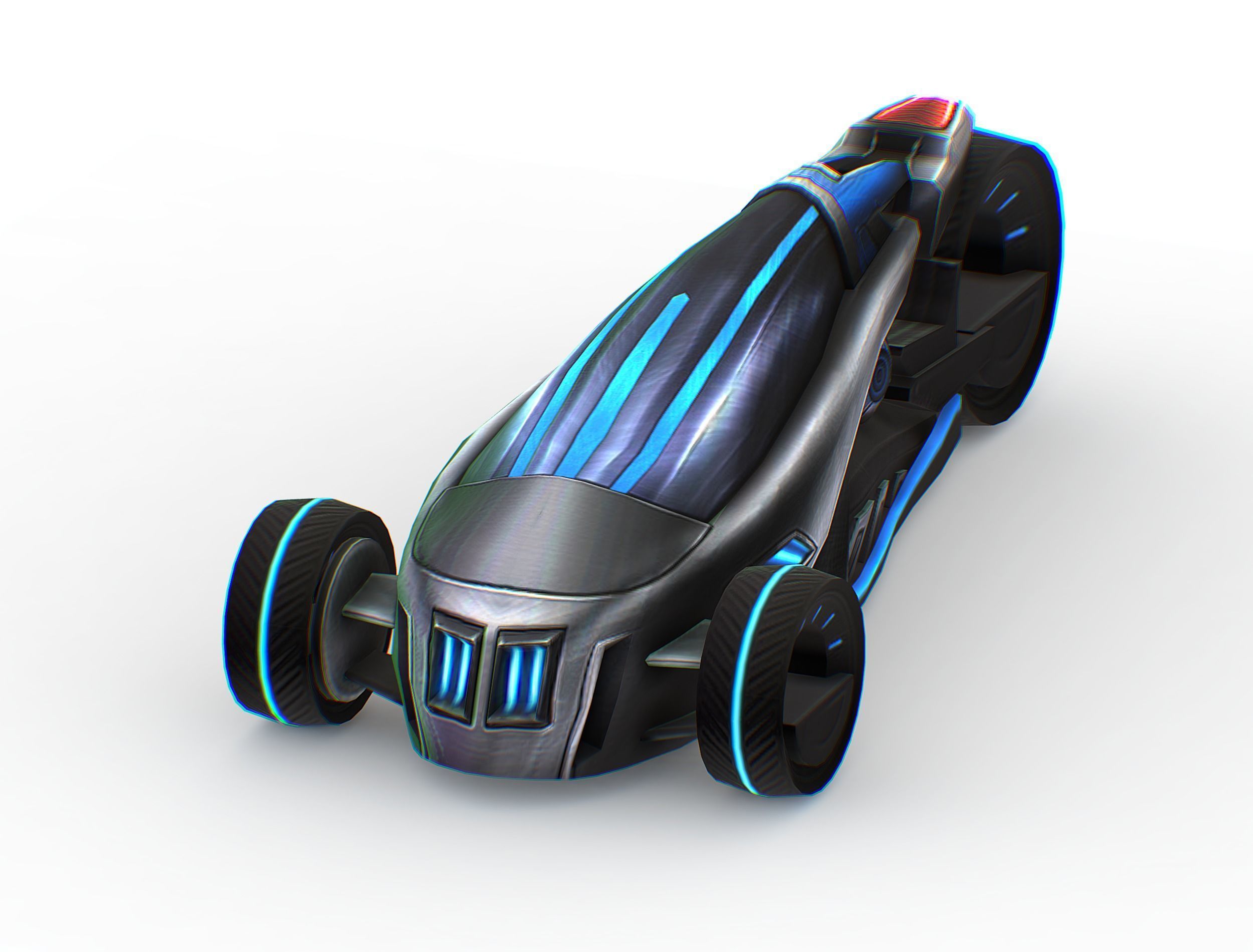 Cartoon Toy AR Racing Car Low-poly 3D model_2