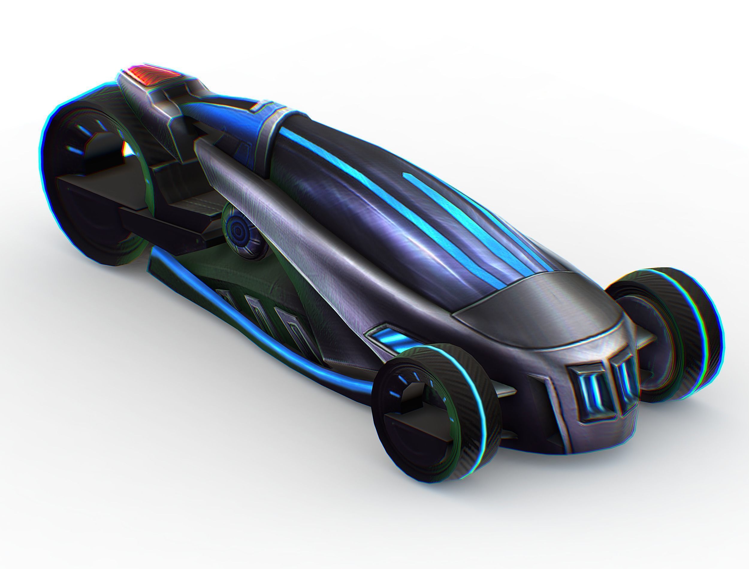 Cartoon Toy AR Racing Car Low-poly 3D model_7