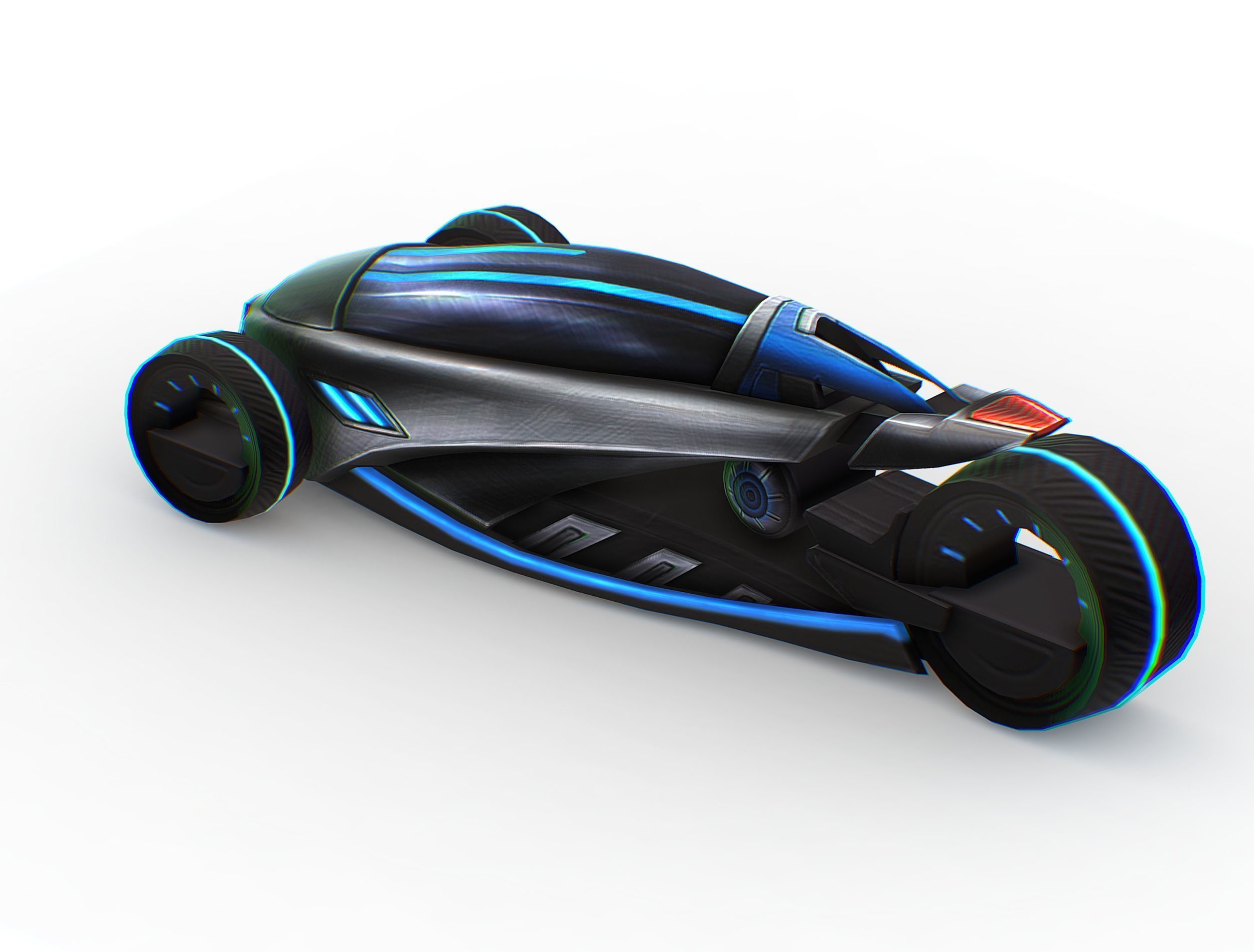 Cartoon Toy AR Racing Car Low-poly 3D model_17