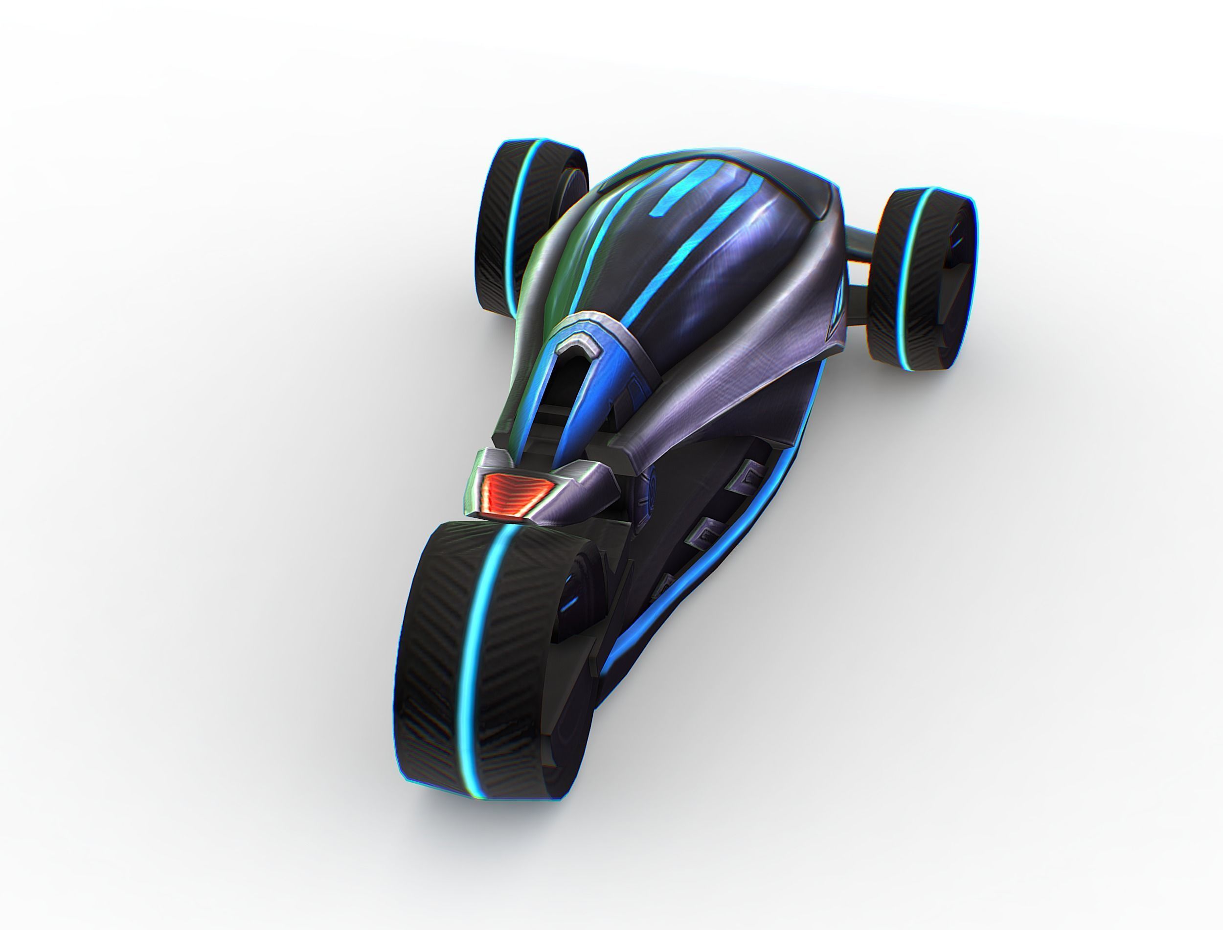 Cartoon Toy AR Racing Car Low-poly 3D model_14