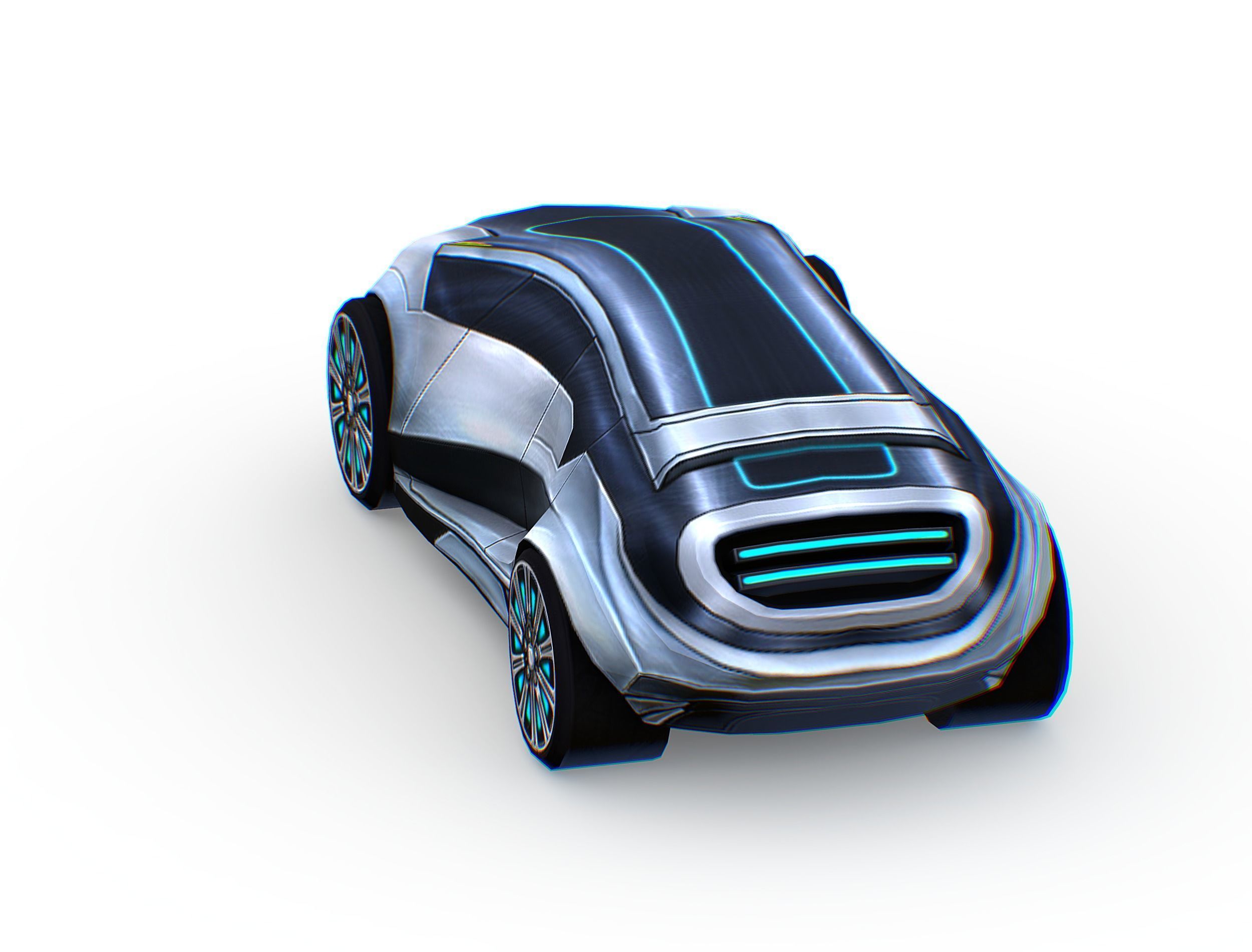 Cartoon Toy AR Racing Car Low-poly 3D model_17