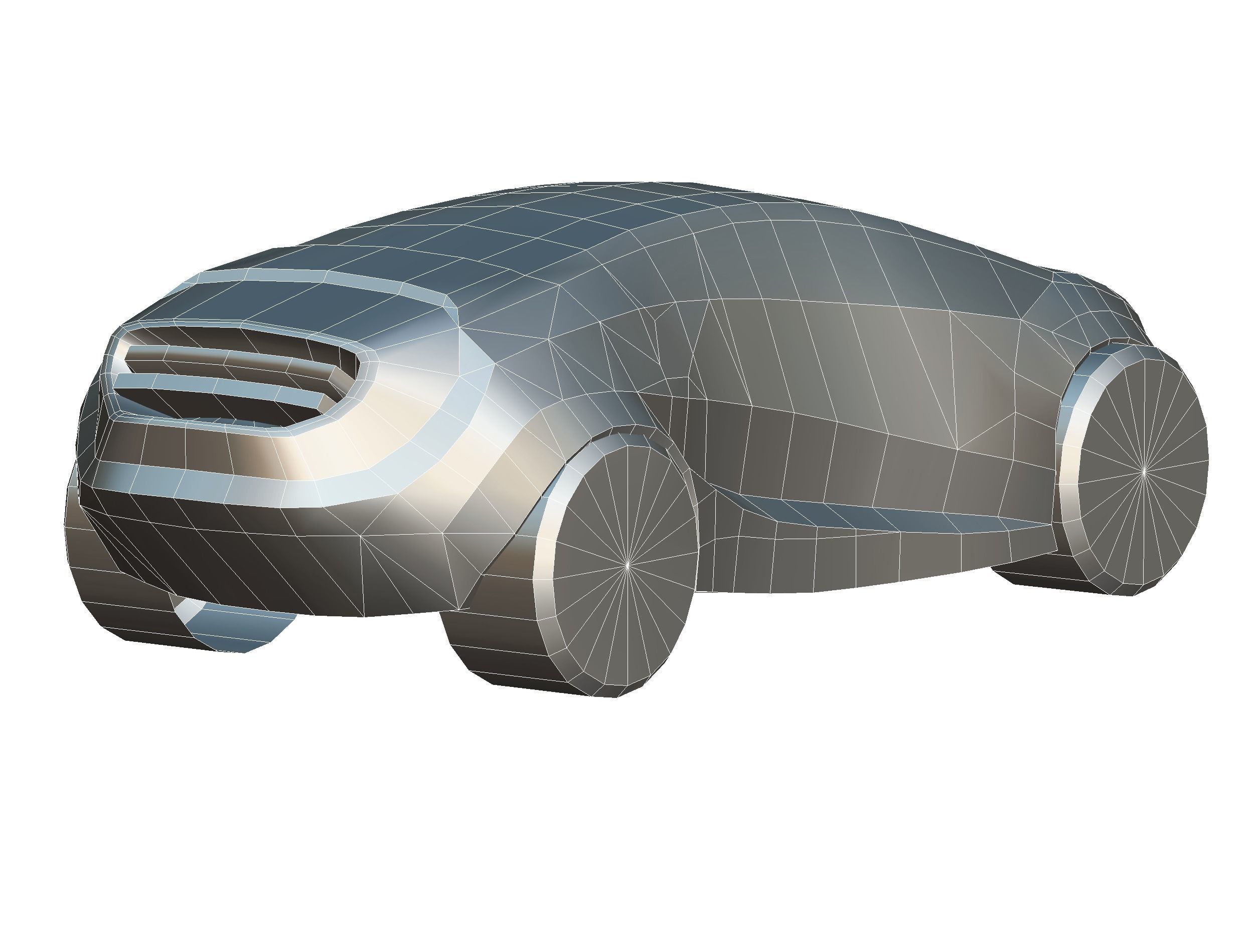 Cartoon Toy AR Racing Car Low-poly 3D model_34