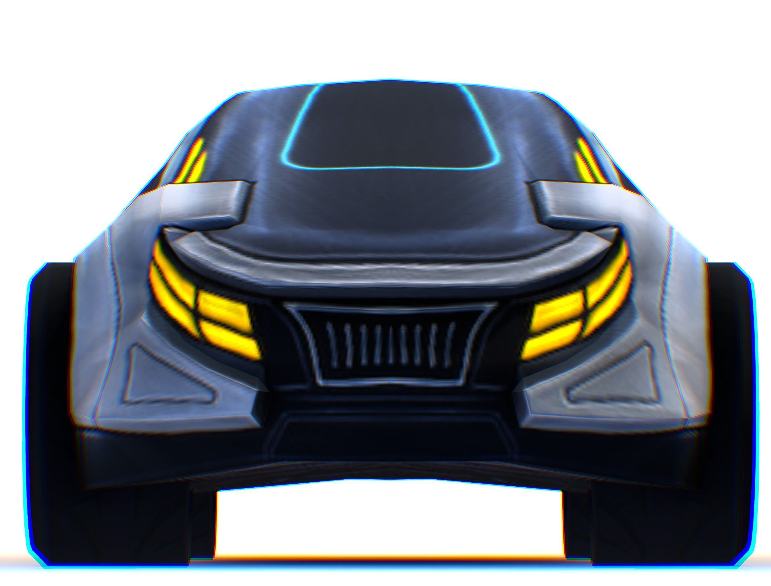 Cartoon Toy AR Racing Car Low-poly 3D model_24