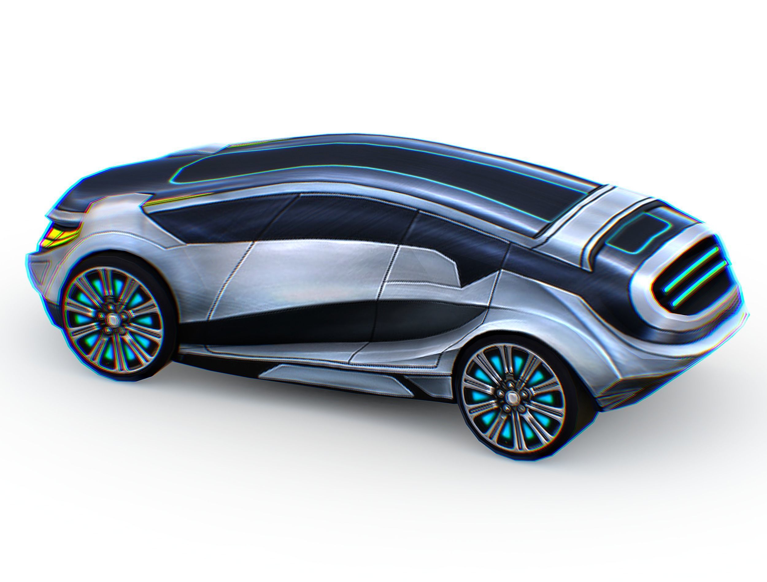 Cartoon Toy AR Racing Car Low-poly 3D model_20