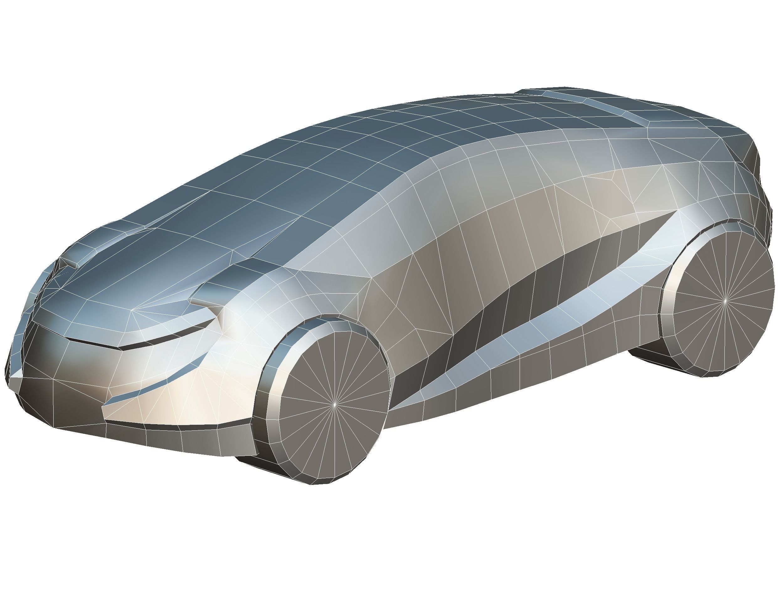 Cartoon Toy AR Racing Car Low-poly 3D model_32