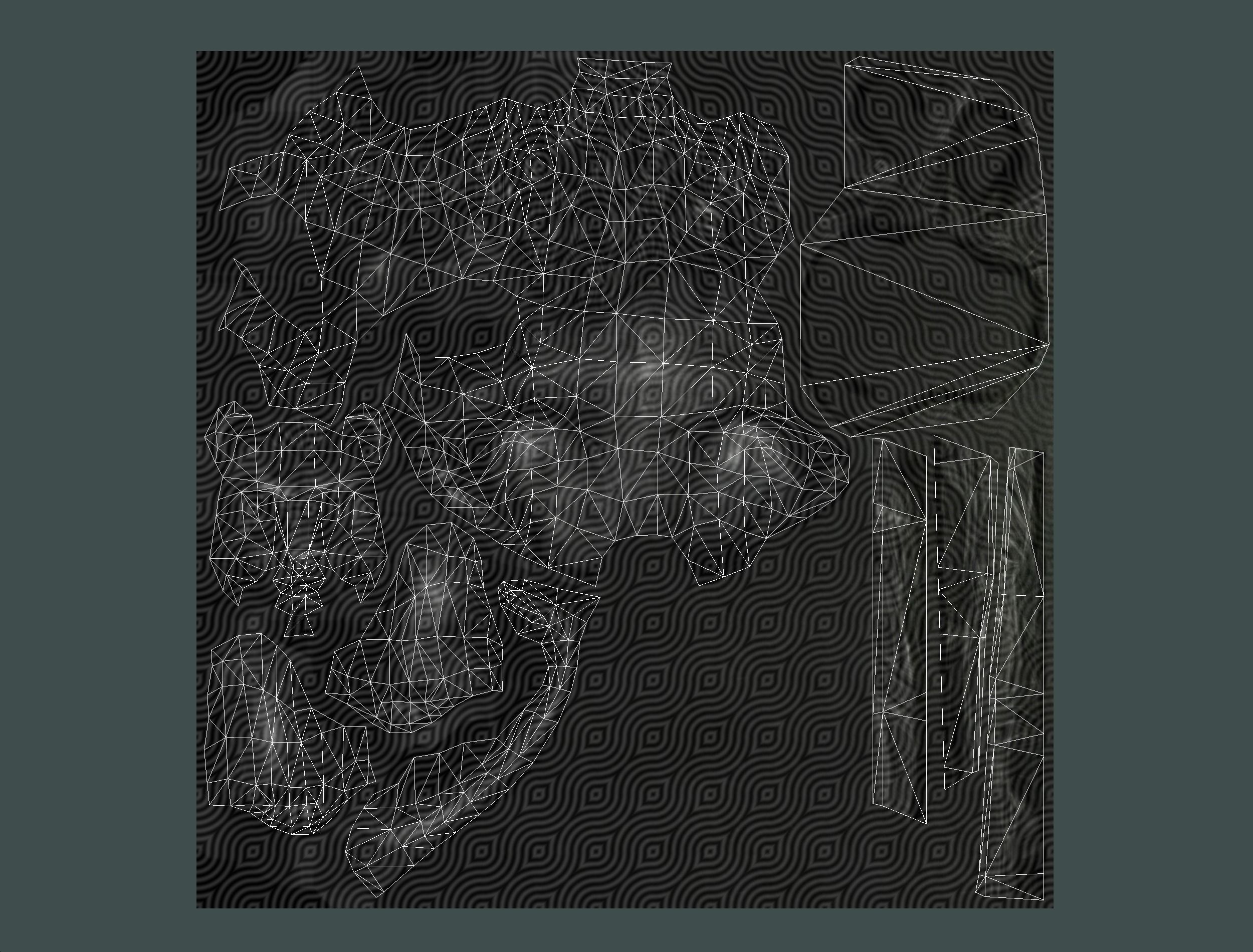 Low Poly 3d Statue Lion Dark Metal Cast Iron Low-poly 3D model_27