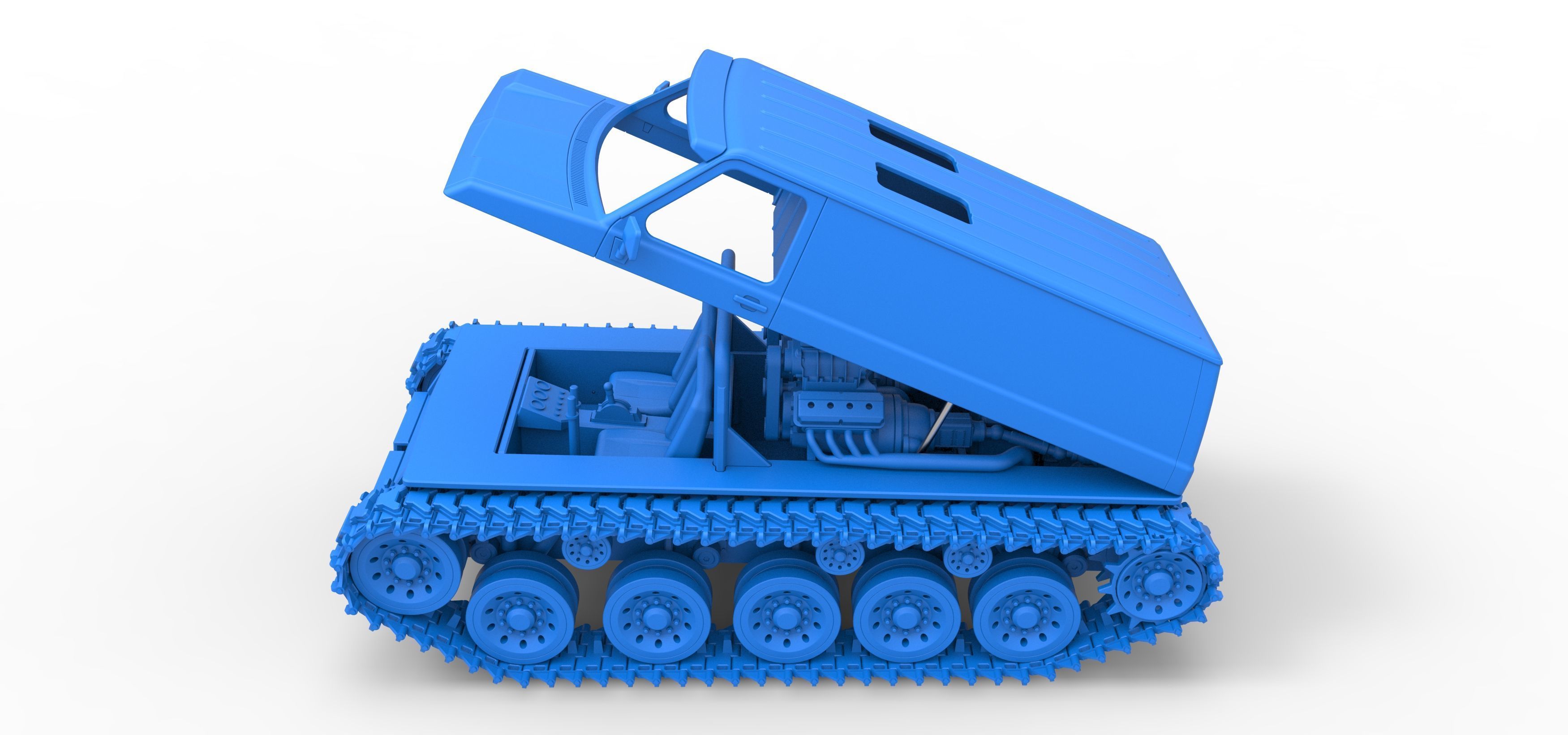 Vintage Monster tank Version 5 Scale 1 to 25 3D print model_52