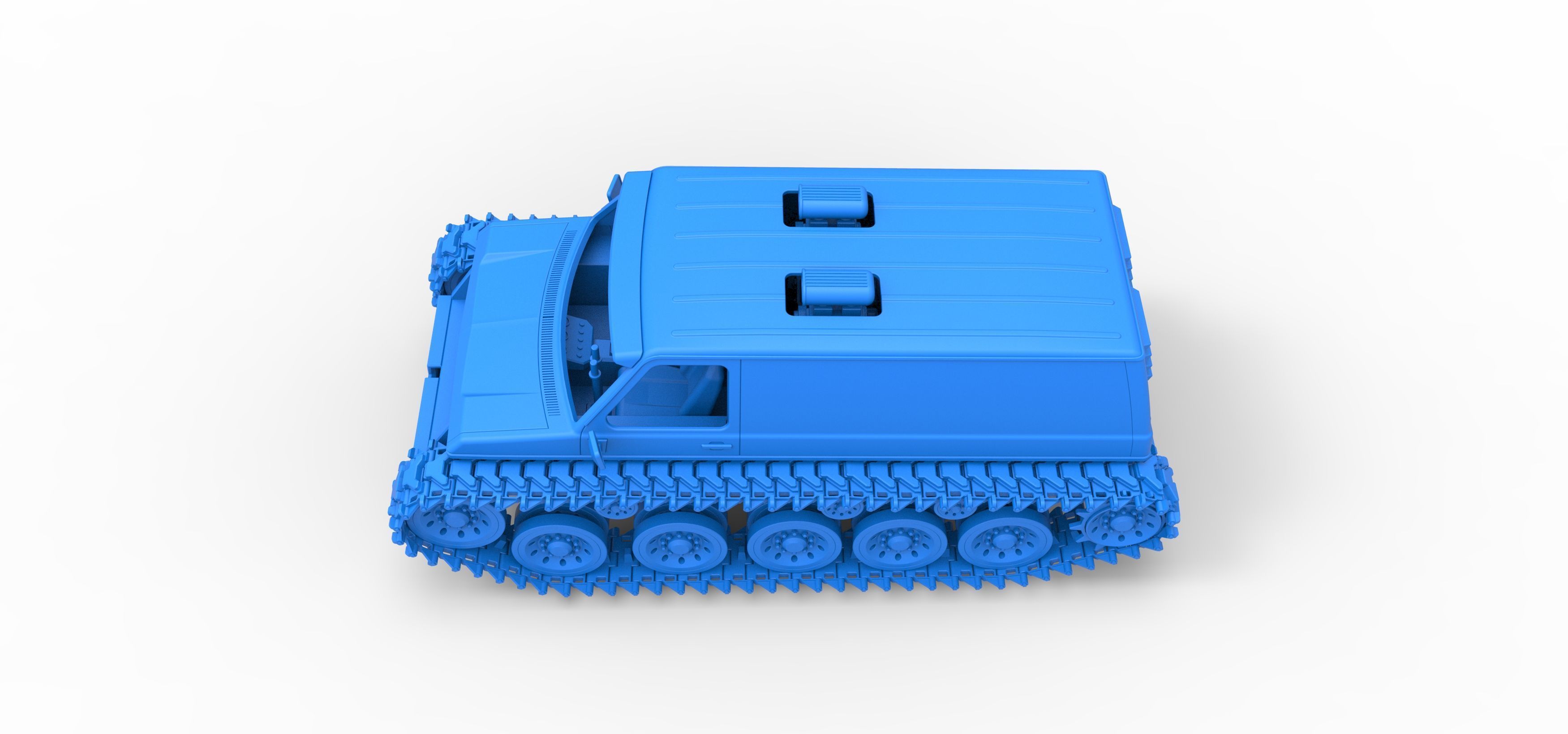 Vintage Monster tank Version 5 Scale 1 to 25 3D print model_38