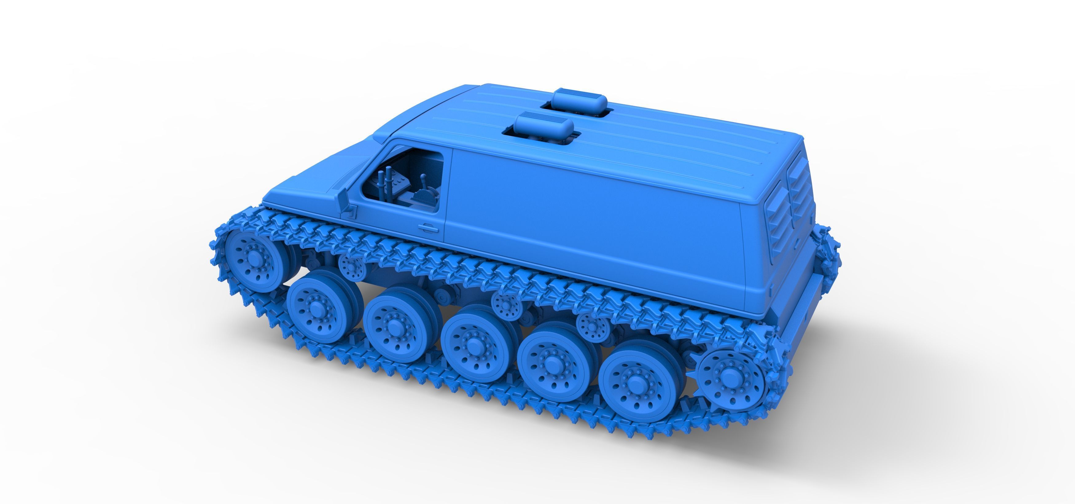 Vintage Monster tank Version 5 Scale 1 to 25 3D print model_40